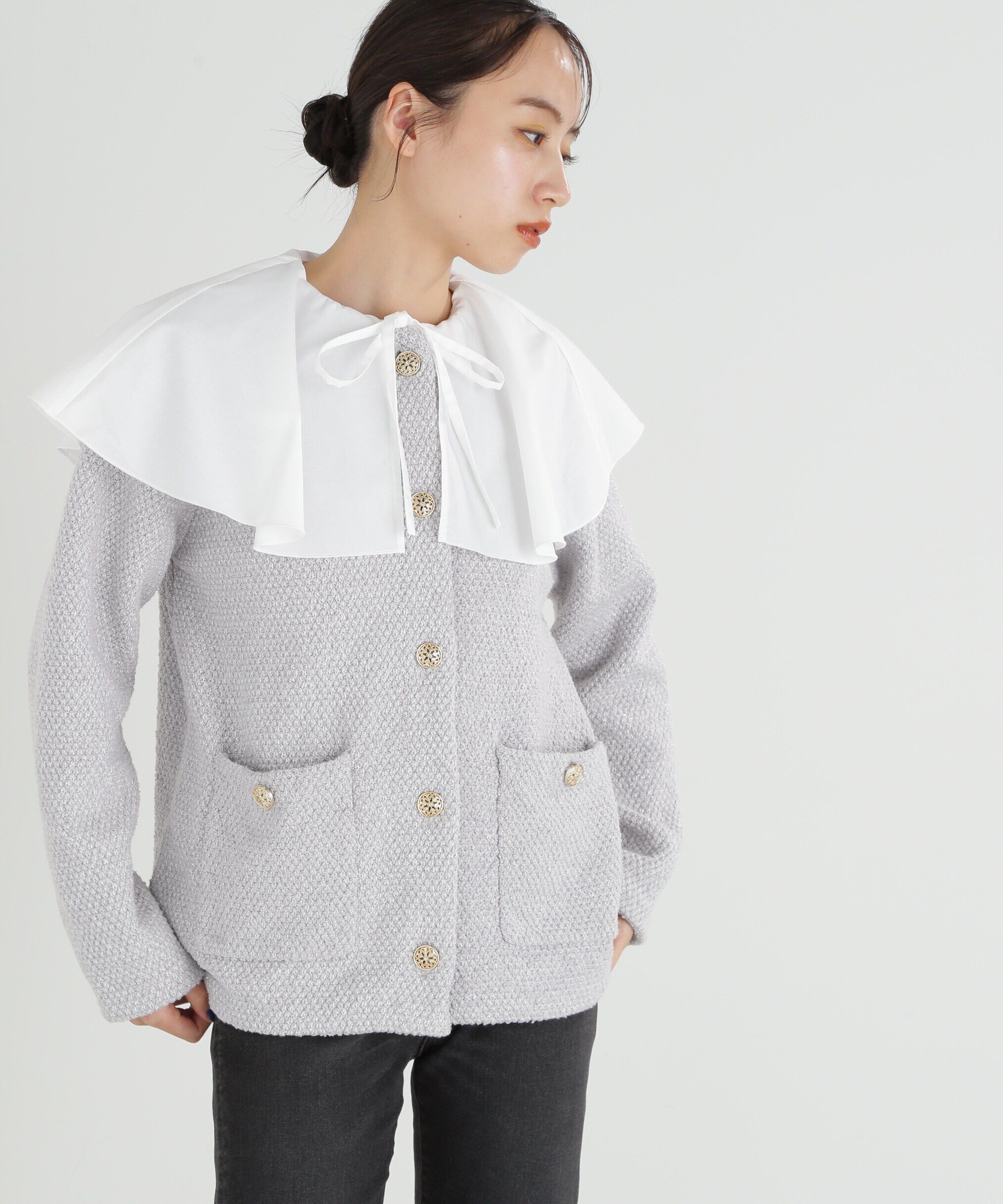  「エリツキツイードニットカーディガン」|ニット・セーター|