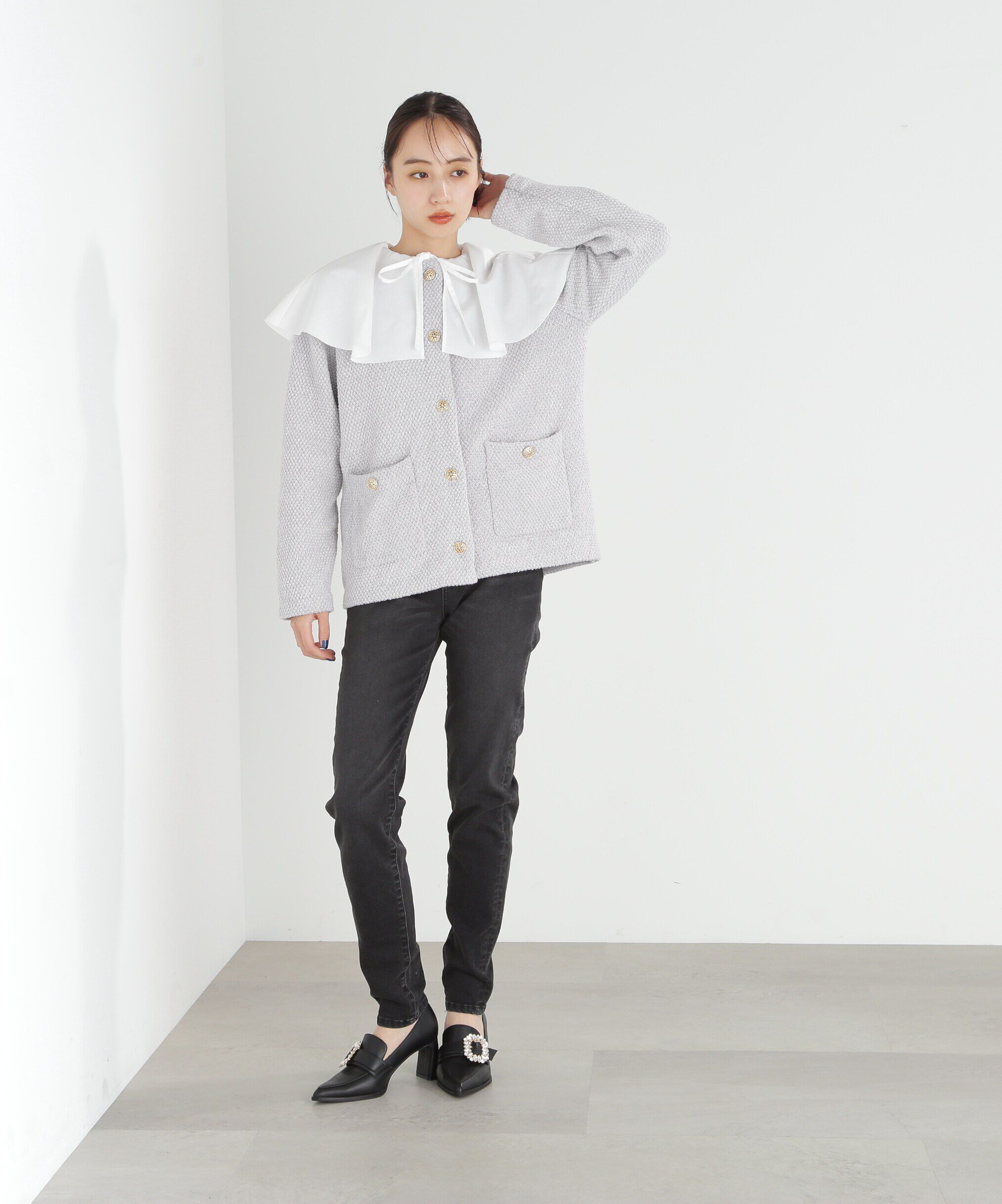  「エリツキツイードニットカーディガン」|ニット・セーター|