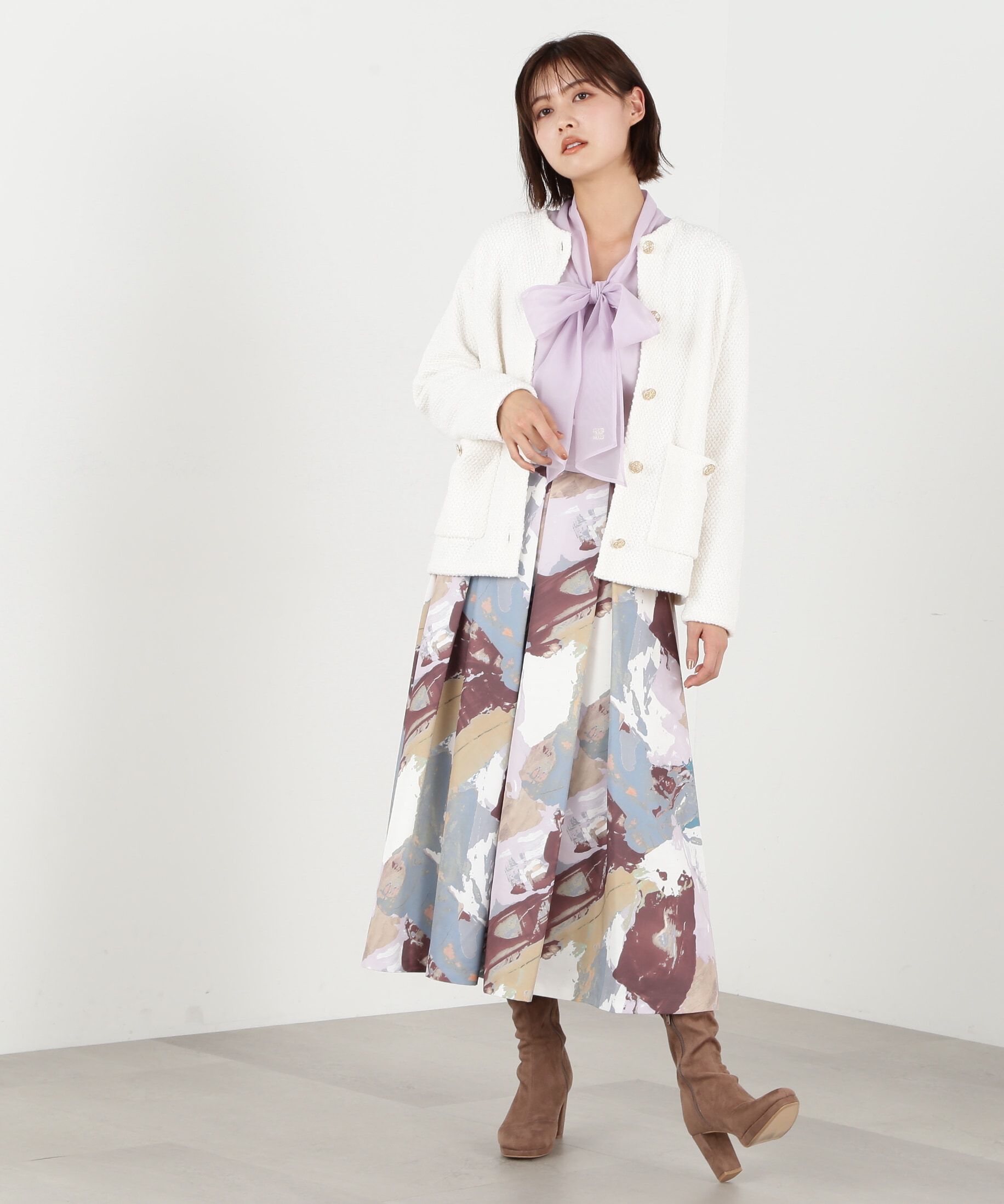  「エリツキツイードニットカーディガン」|ニット・セーター|