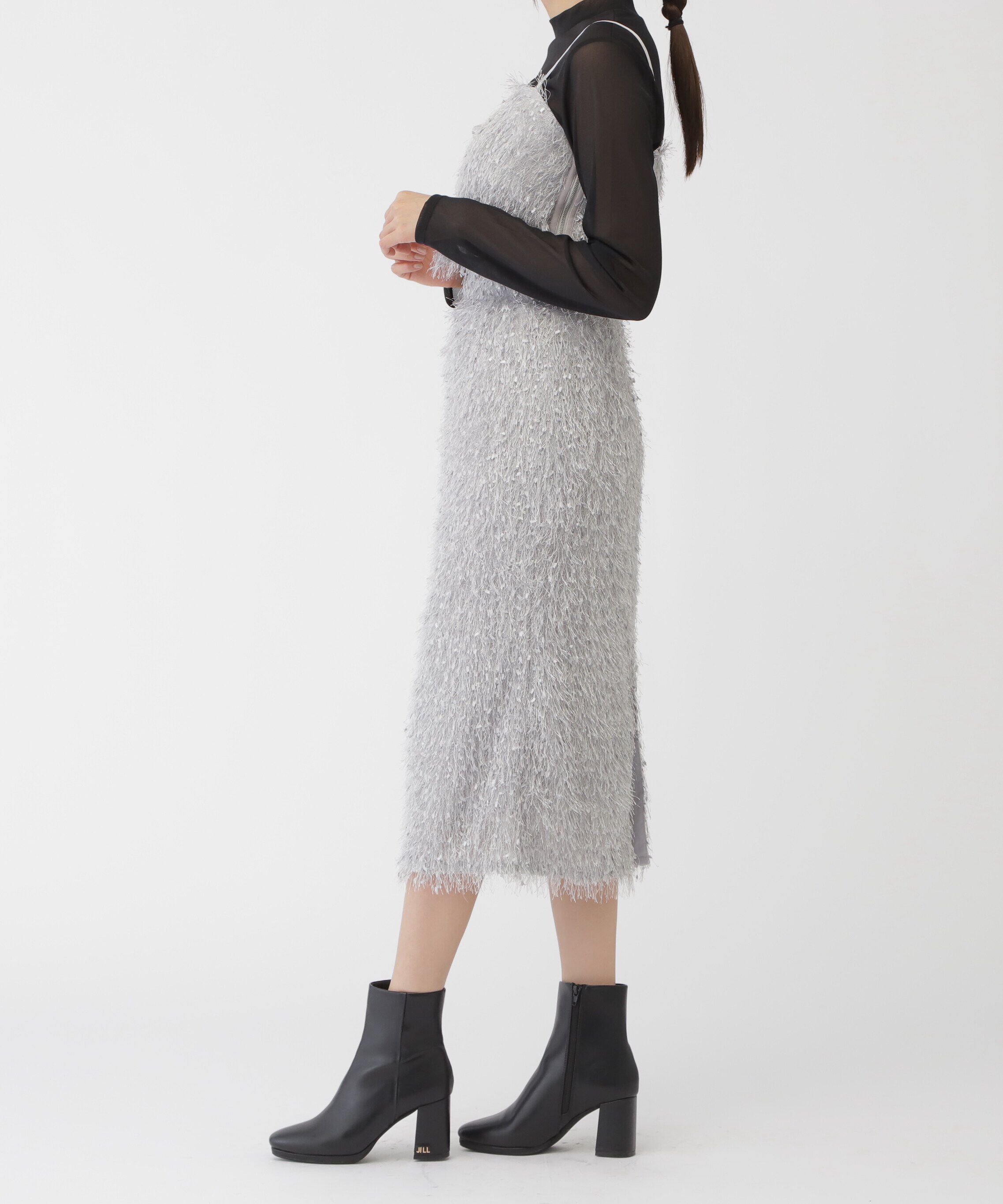  「ストレッチファンシーヤーンタイトスカート」|スカート|