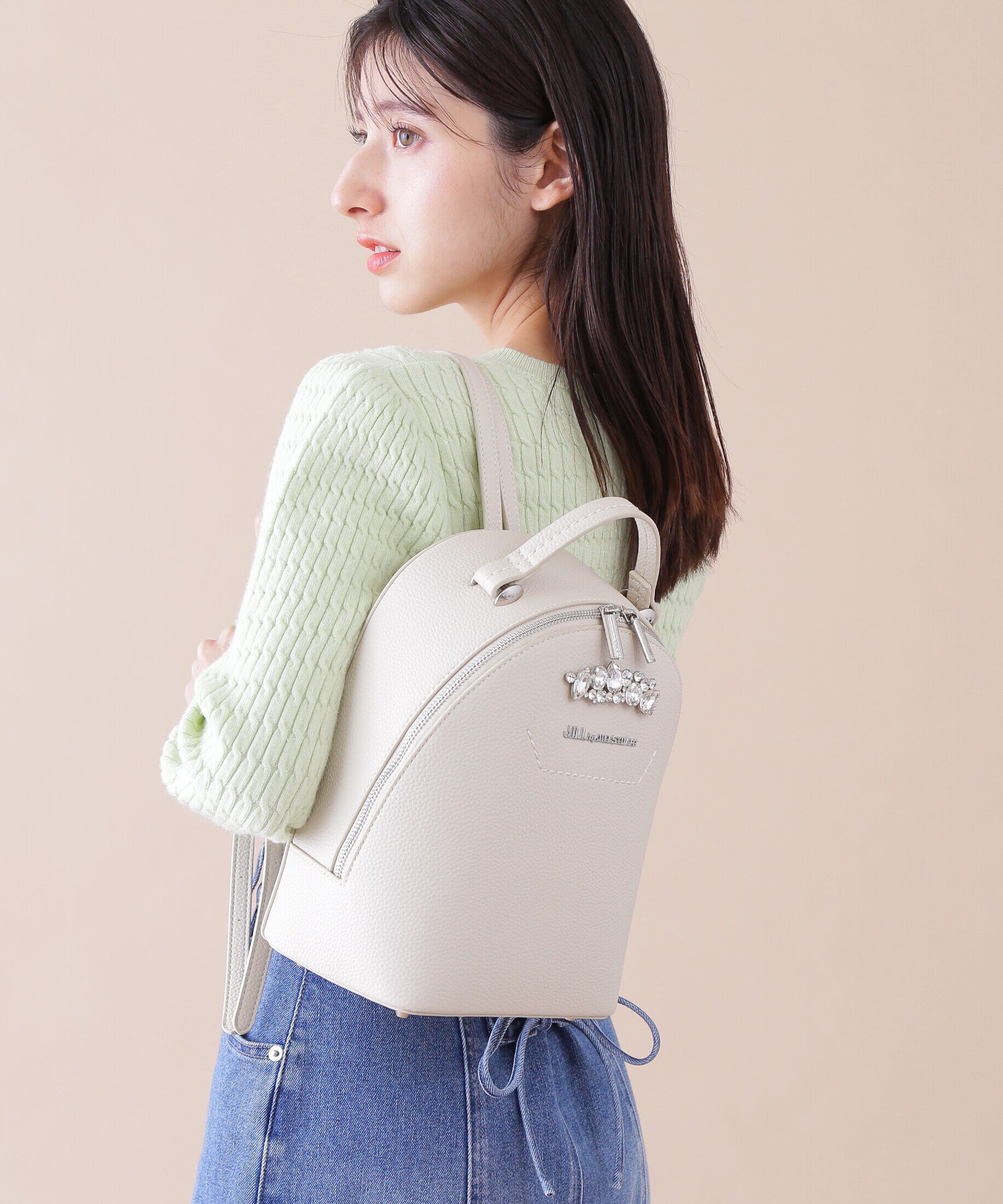  「ビジューロイヤルバックパック」|その他|ホワイト