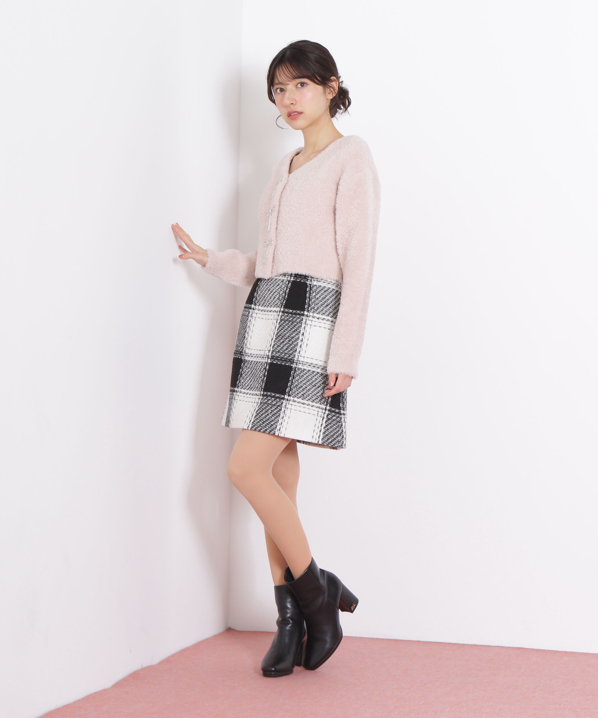  「リボンビジューフェザーカーディガン」|ニット・セーター|