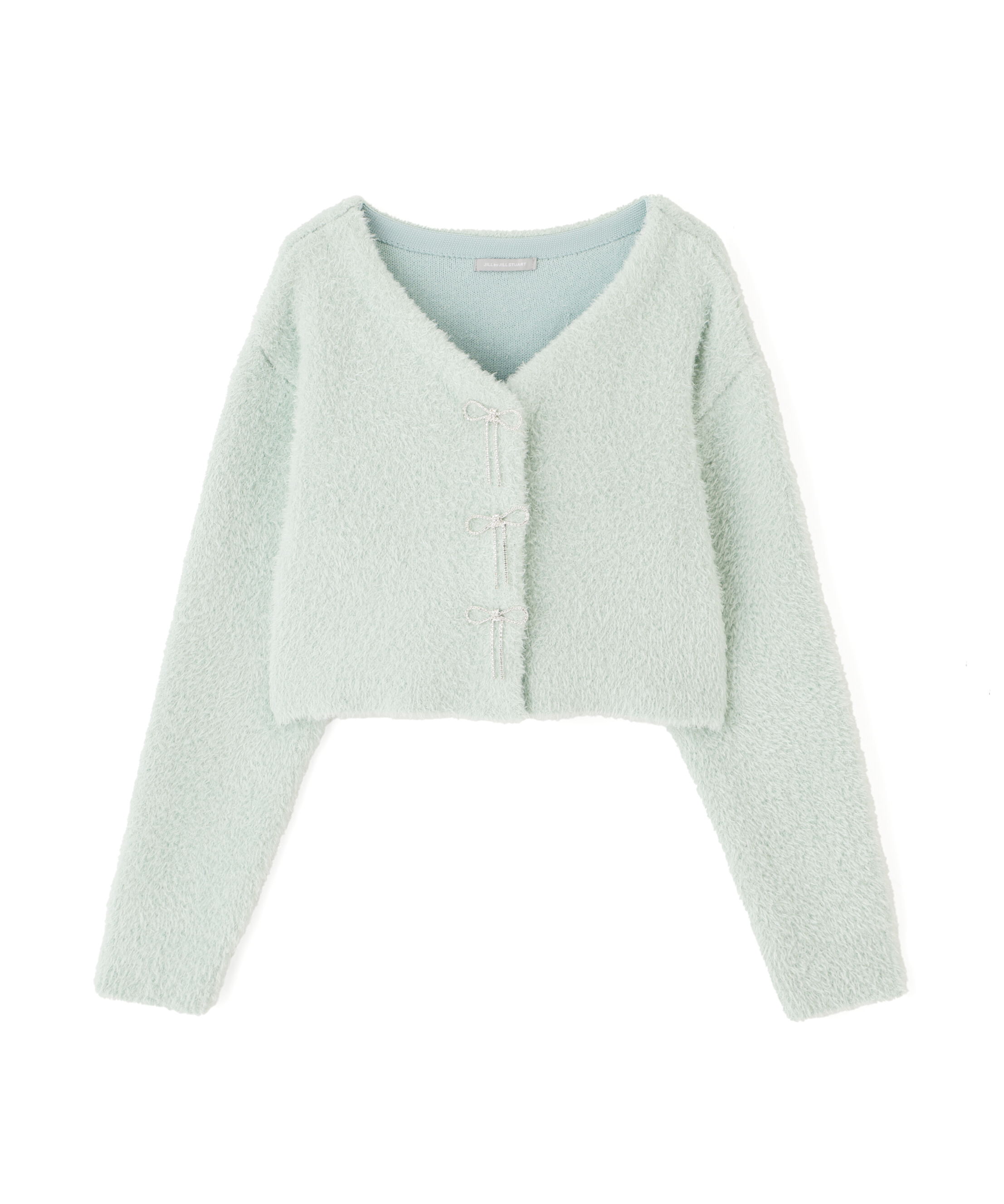  「リボンビジューフェザーカーディガン」|ニット・セーター|