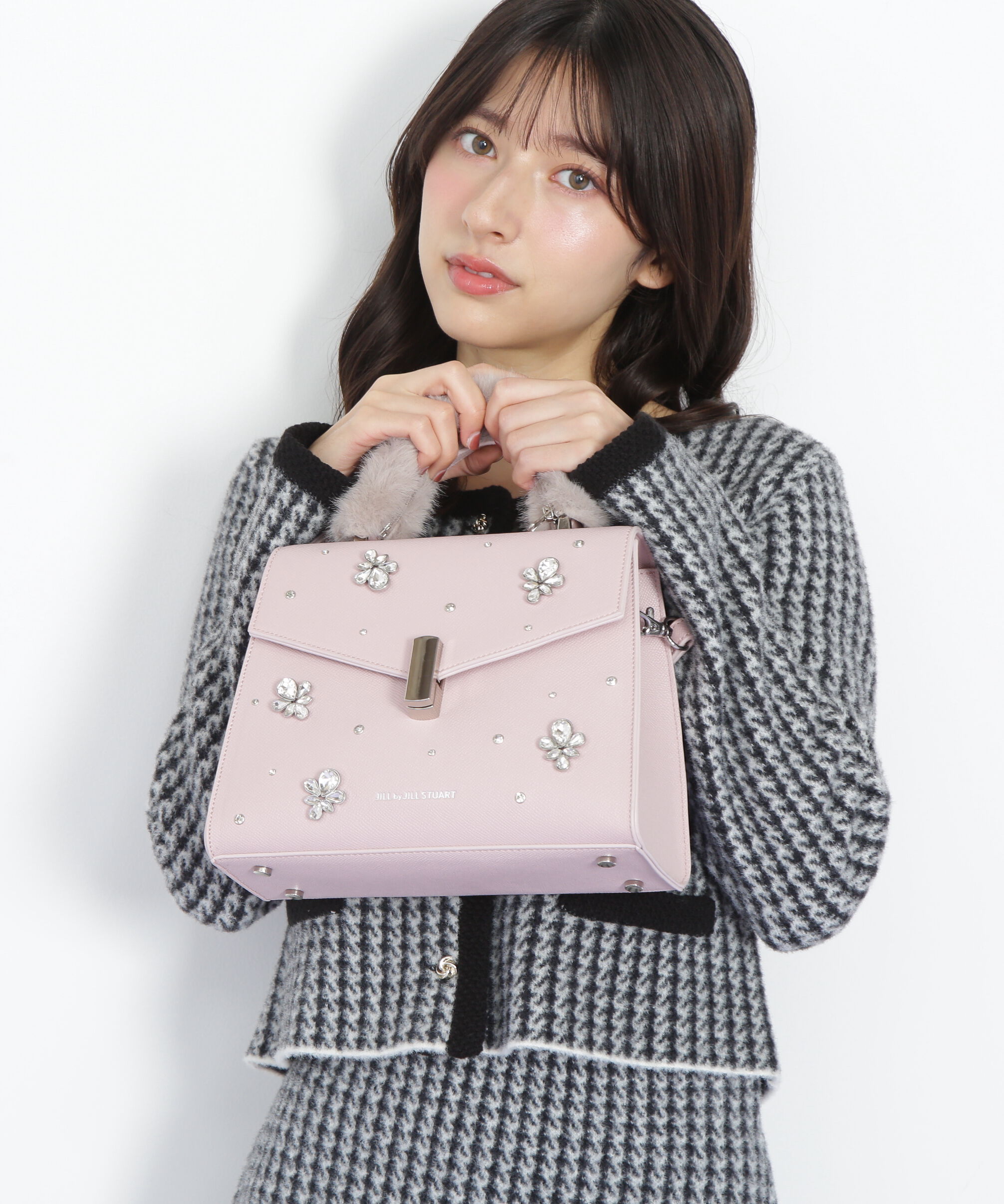  「ランダムビジューファーハンドルバッグ」|その他|