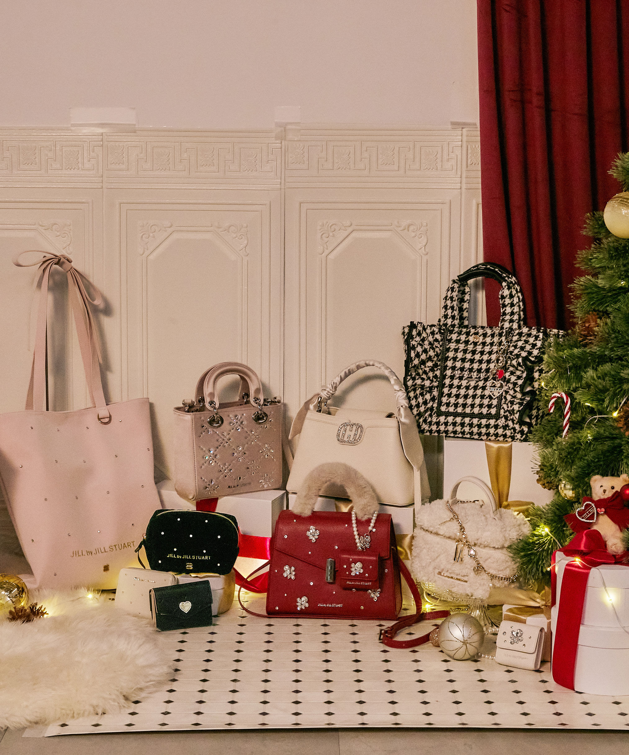  「ランダムビジューファーハンドルバッグ」|その他|