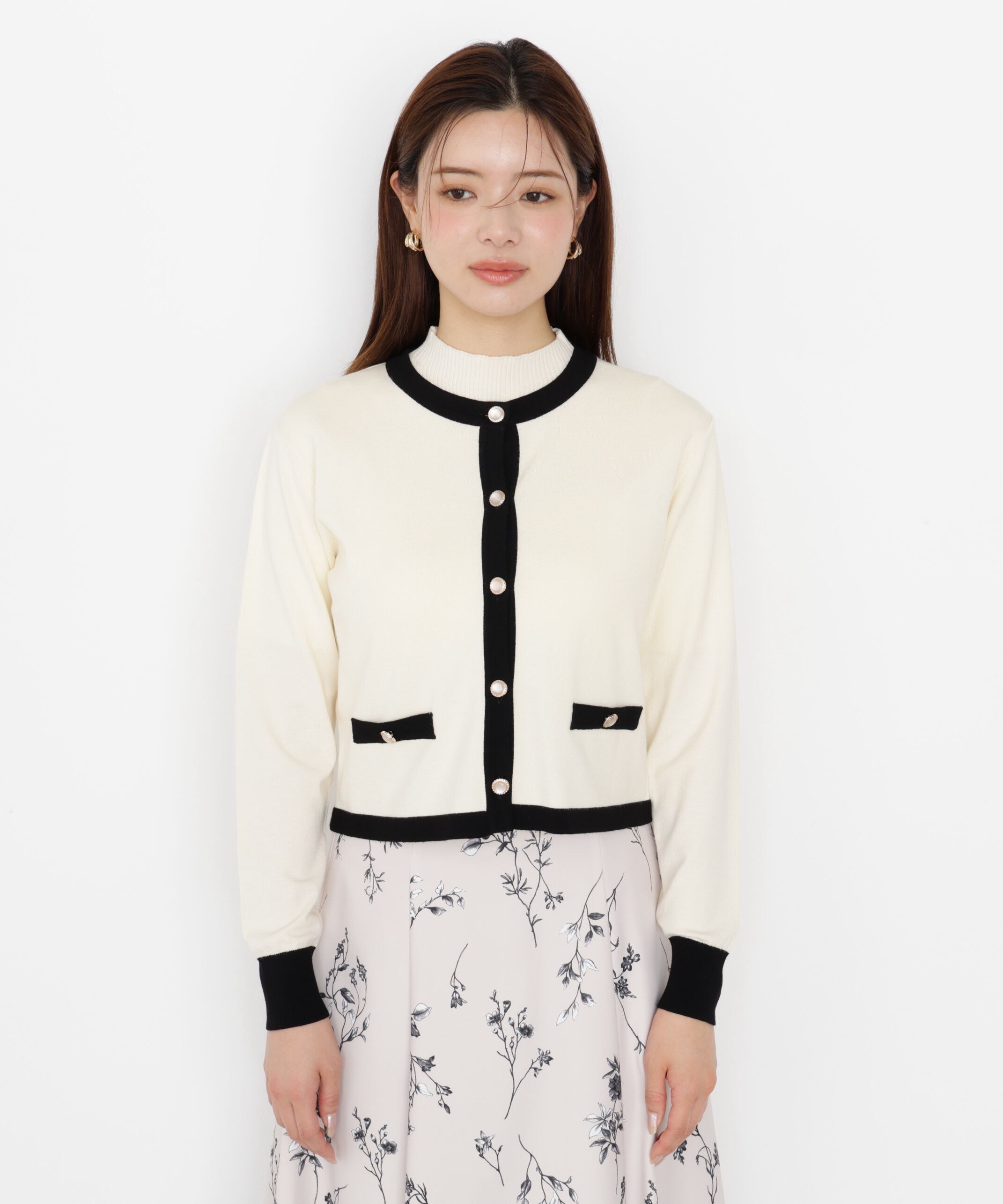 PROPORTION BODY DRESSING「＜ハンドウォッシャブル＞ニュアンス釦ニットアンサンブル 25AW」|ニット・セーター|