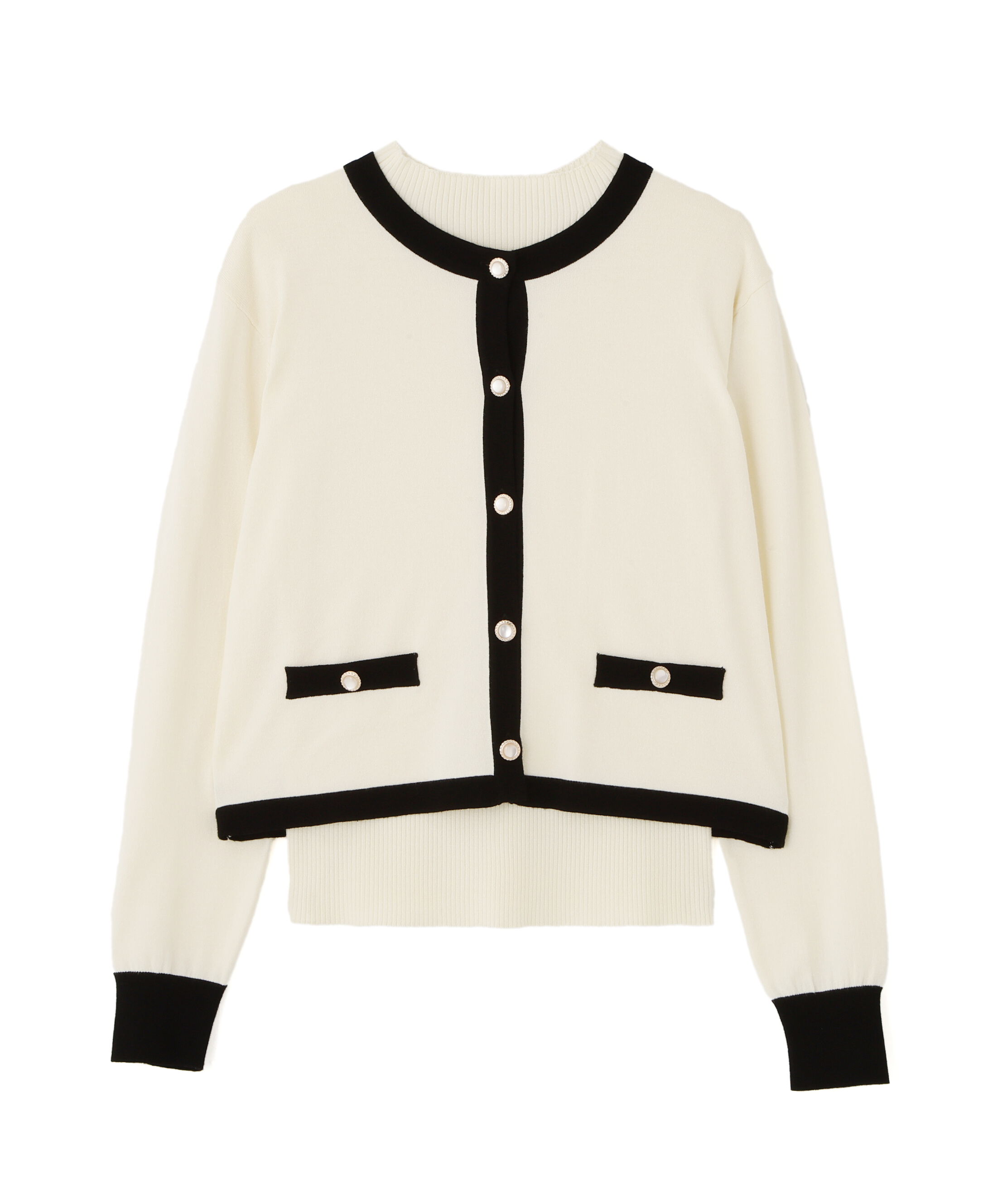 PROPORTION BODY DRESSING「＜ハンドウォッシャブル＞ニュアンス釦ニットアンサンブル 25AW」|ニット・セーター|