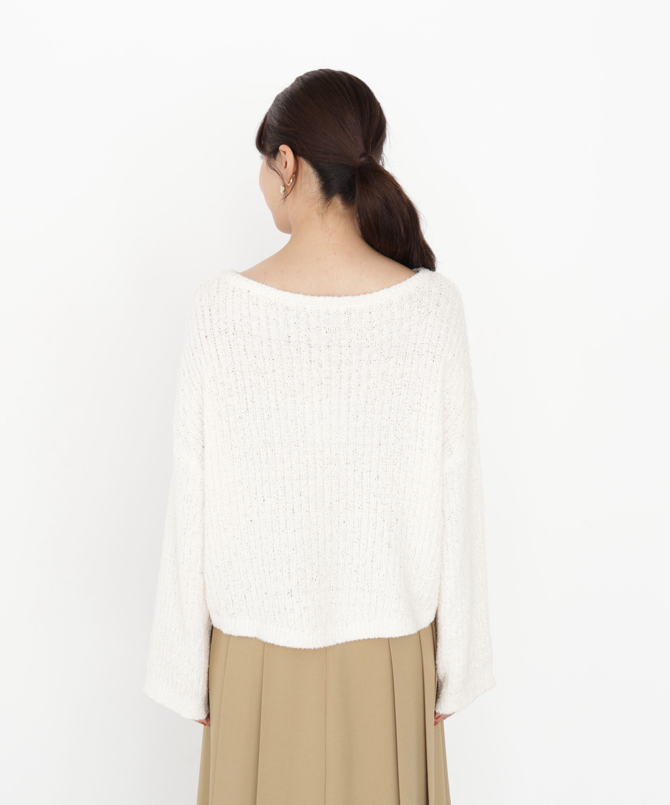 PROPORTION BODY DRESSING「フィルムモール短丈ニット 25AW」|ニット・セーター|