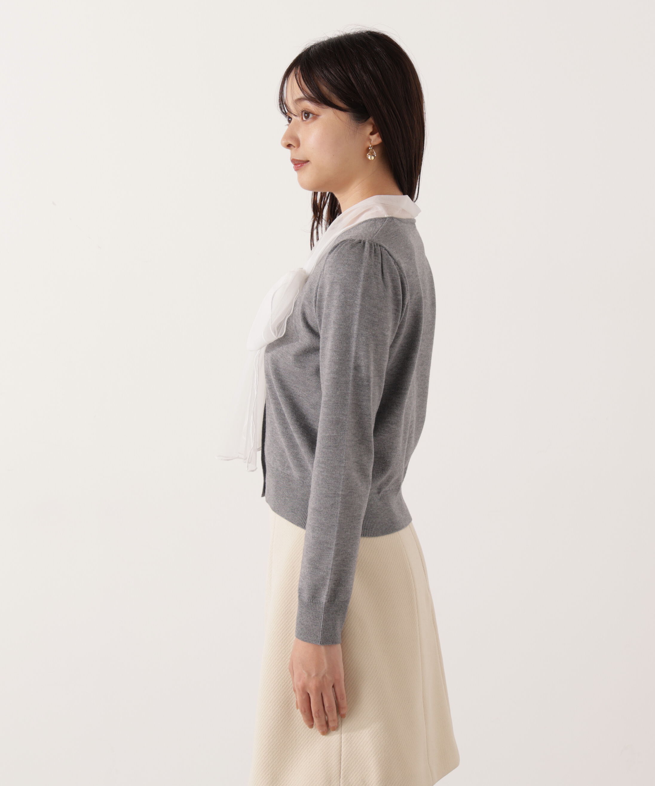 PROPORTION BODY DRESSING「《EDIT COLOGNE》ボウタイ付きニット 25AW」|ニット・セーター|