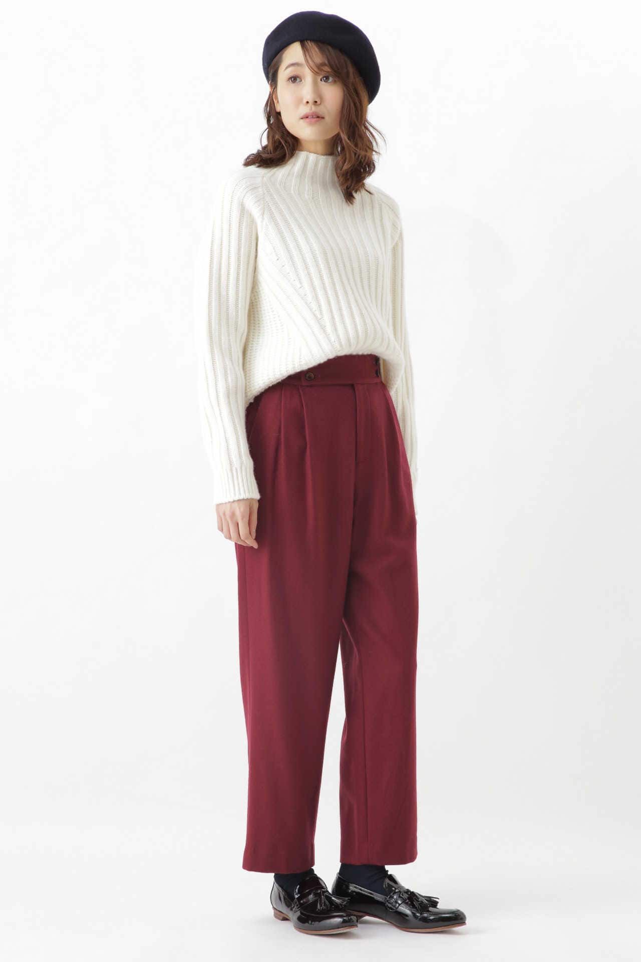  「ウールワイドテーパードパンツ」|その他|
