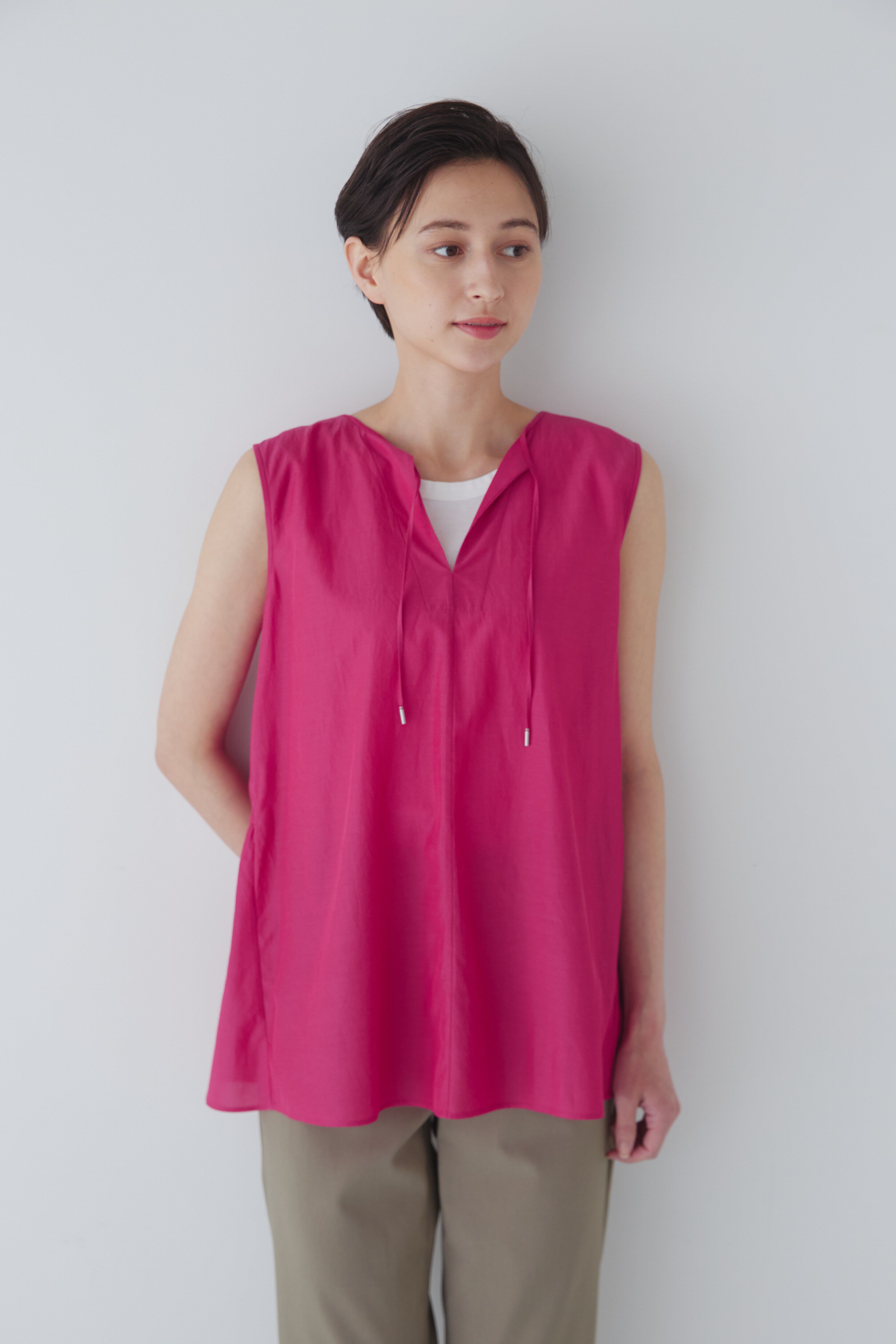  「◆キュプラ綿ブロードブラウス」|シャツ・ブラウス|