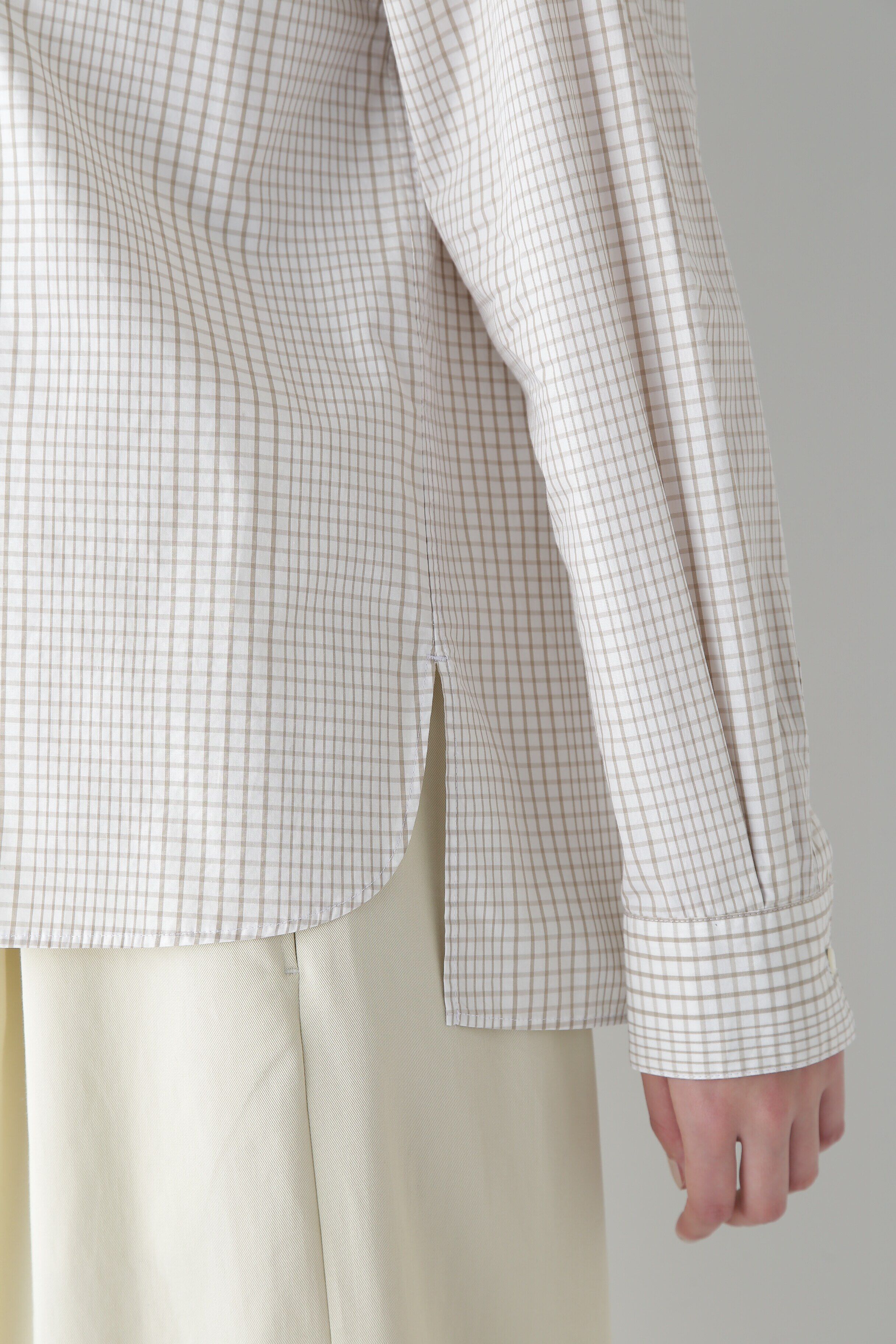  「◆スタンドフリルチェックブラウス」|シャツ・ブラウス|