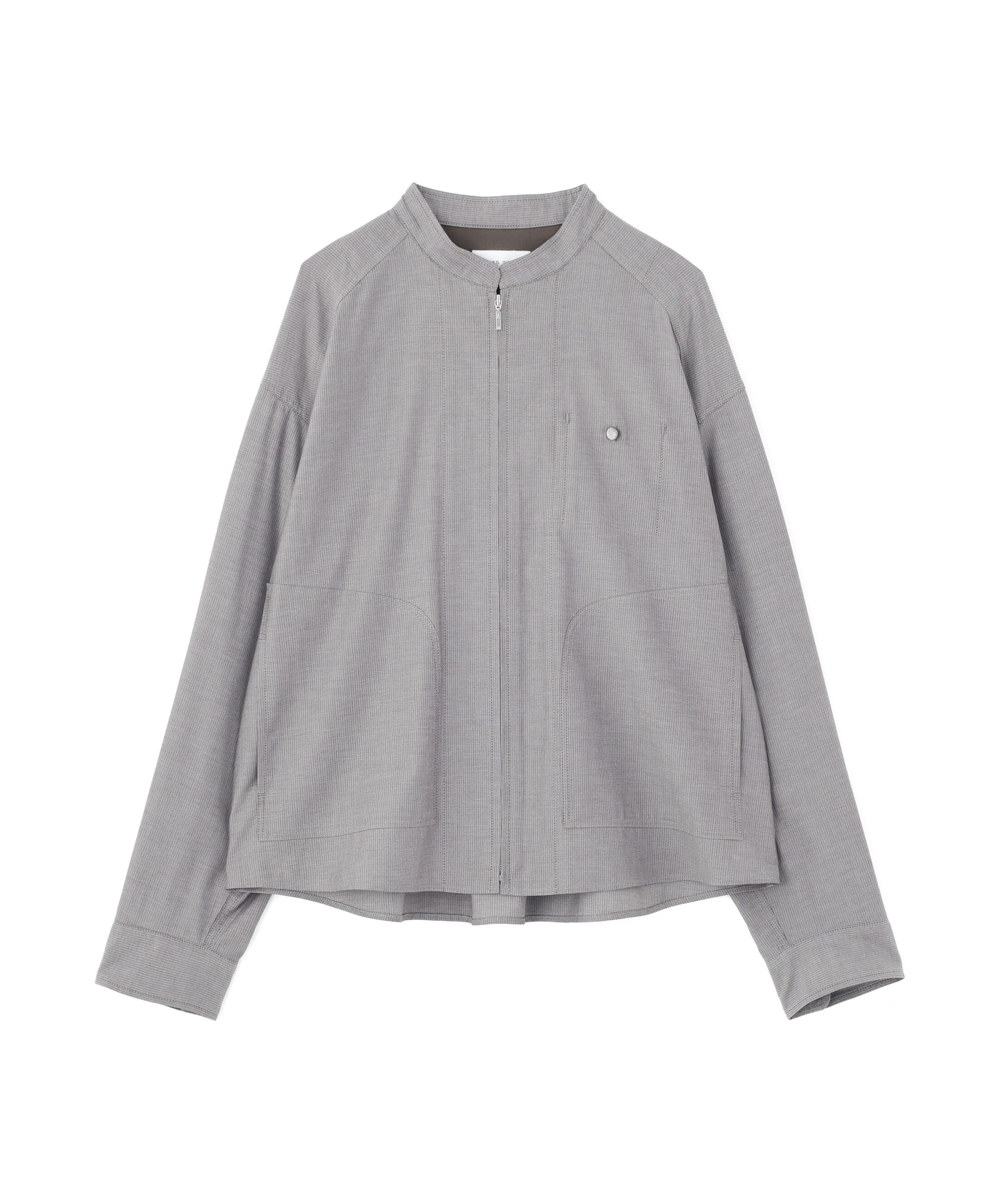  「◆ツイルストライプジップシャツブルゾン」|シャツ・ブラウス|