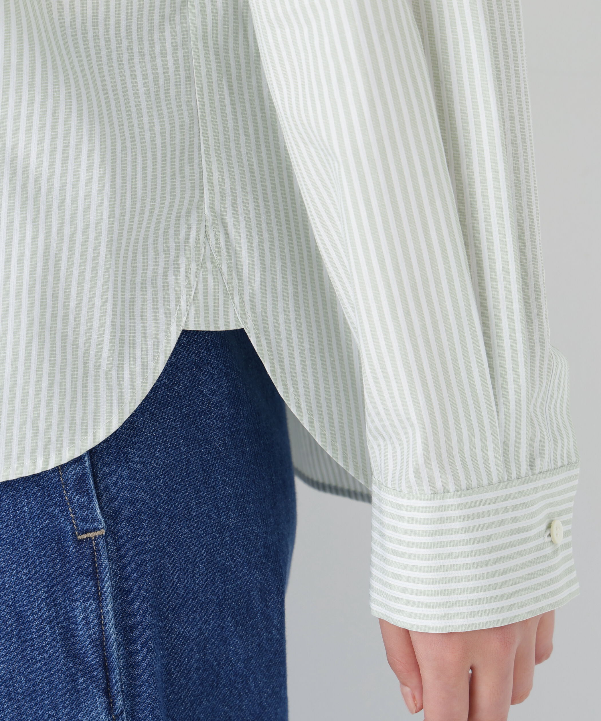  「◆ドビーストライプレースカラーブラウス」|シャツ・ブラウス|