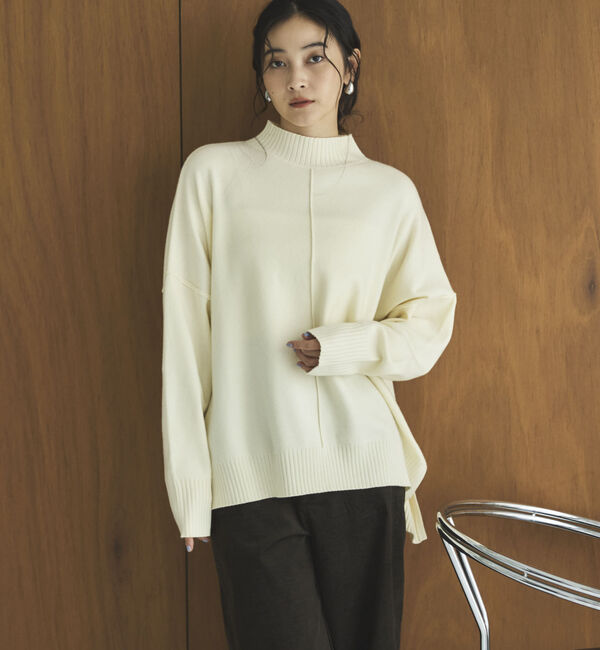 Doux archives「【抗ピリング・手洗い可】アウトリンキングニット」|ニット・セーター|