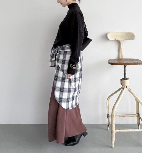 Doux archives「【抗ピリング・手洗い可】アウトリンキングニット」|ニット・セーター|