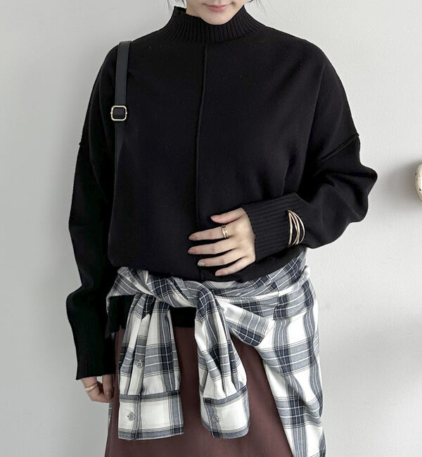 Doux archives「【抗ピリング・手洗い可】アウトリンキングニット」|ニット・セーター|