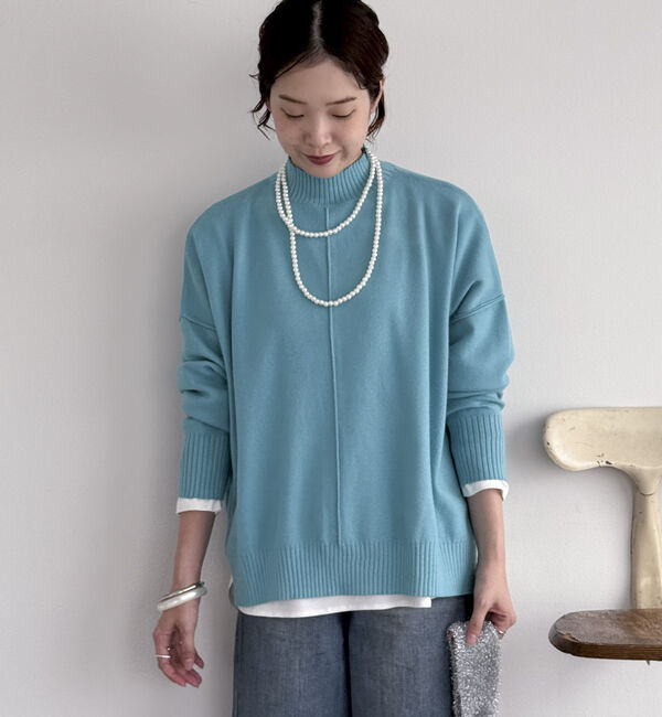 Doux archives「【抗ピリング・手洗い可】アウトリンキングニット」|ニット・セーター|