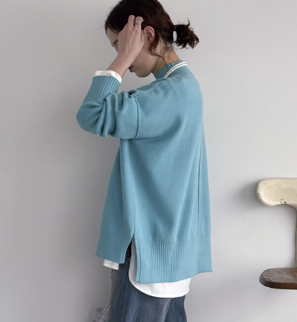 Doux archives「【抗ピリング・手洗い可】アウトリンキングニット」|ニット・セーター|