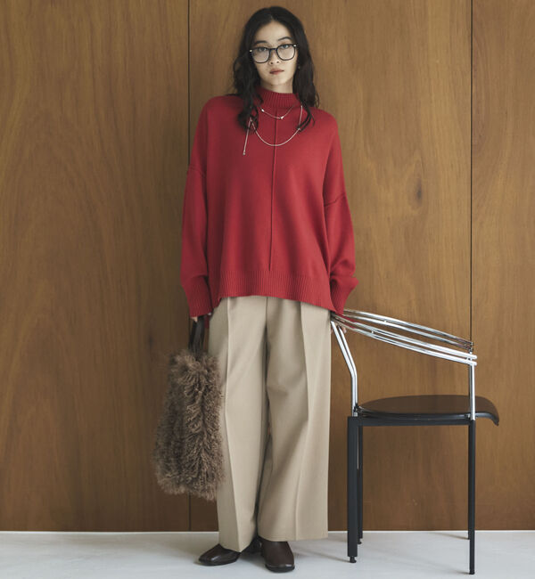 Doux archives「【抗ピリング・手洗い可】アウトリンキングニット」|ニット・セーター|