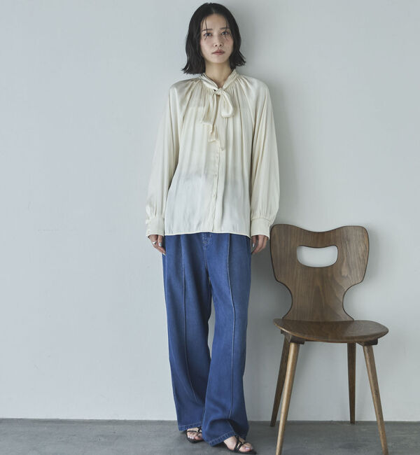 Doux archives「無地ドットボウタイブラウス」|シャツ・ブラウス|