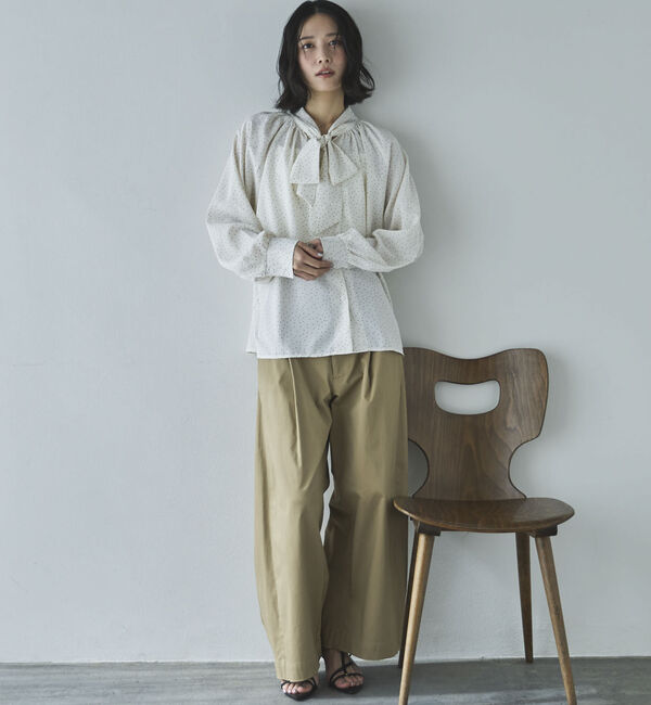 Doux archives「無地ドットボウタイブラウス」|シャツ・ブラウス|