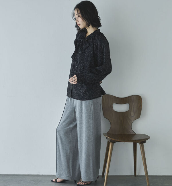 Doux archives「無地ドットボウタイブラウス」|シャツ・ブラウス|