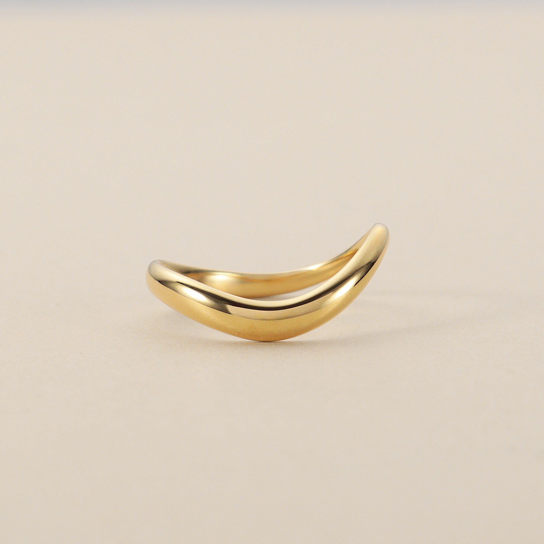 COCOSHNIK「K10ニュアンスカーブ リング」|リング|