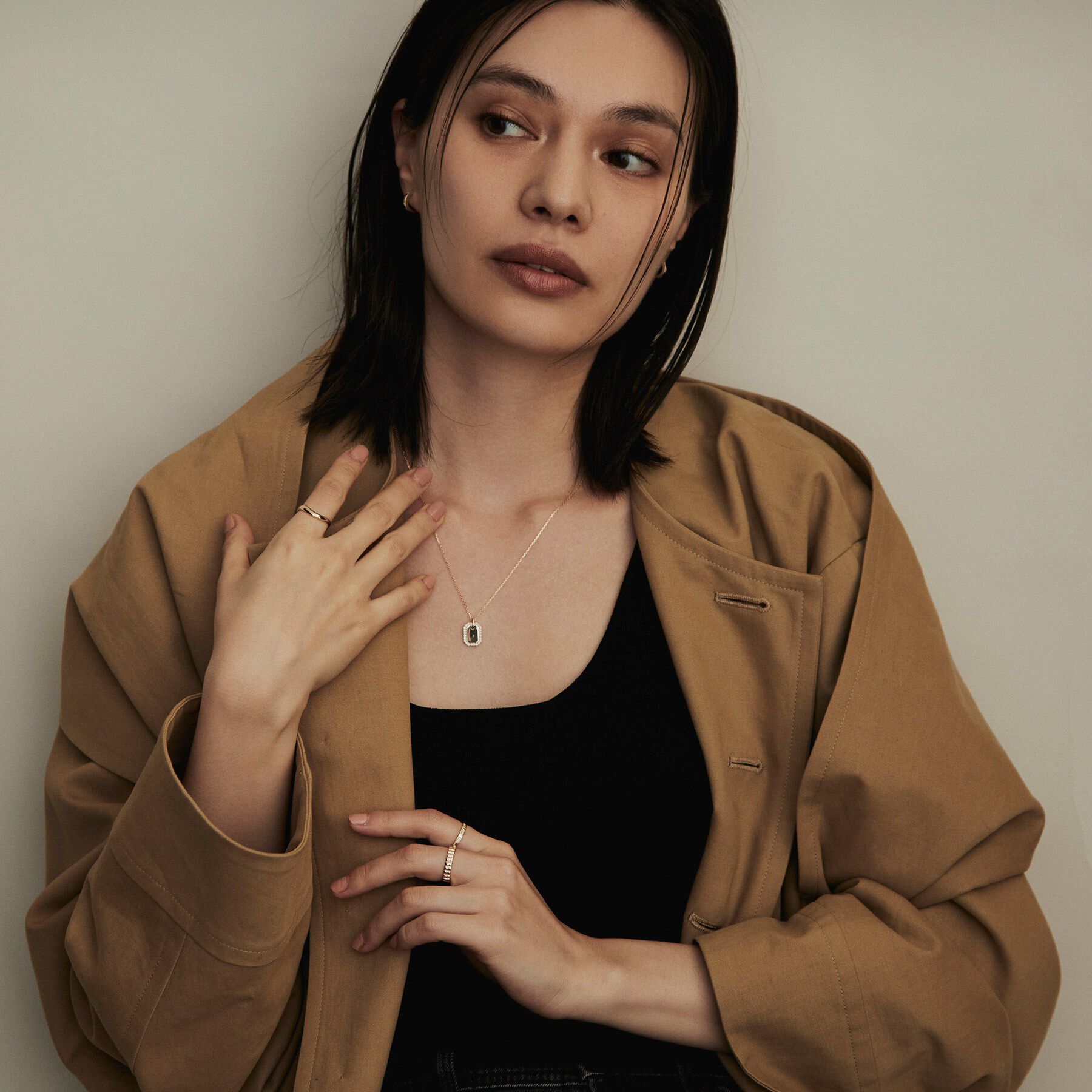 COCOSHNIK「K10ニュアンスカーブ リング」|リング|