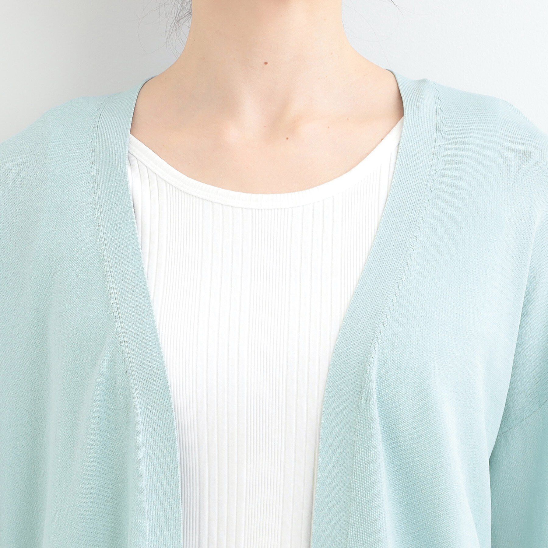 SHOO･LA･RUE「【洗濯機可/ひんやり/UV】さらっとしたタッチが心地よい 体型カバーも叶う　ロングカーディガン」|カーディガン|