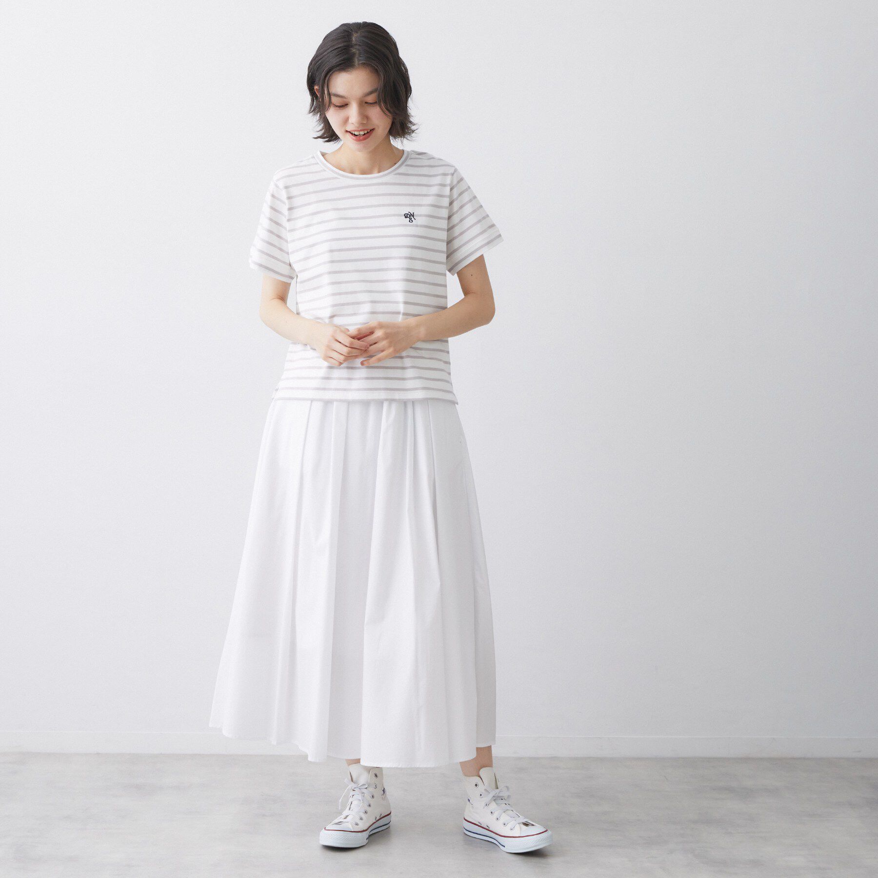 Dessin「【洗える】半袖ボックスシルエットカットソー」|Tシャツ・カットソー|