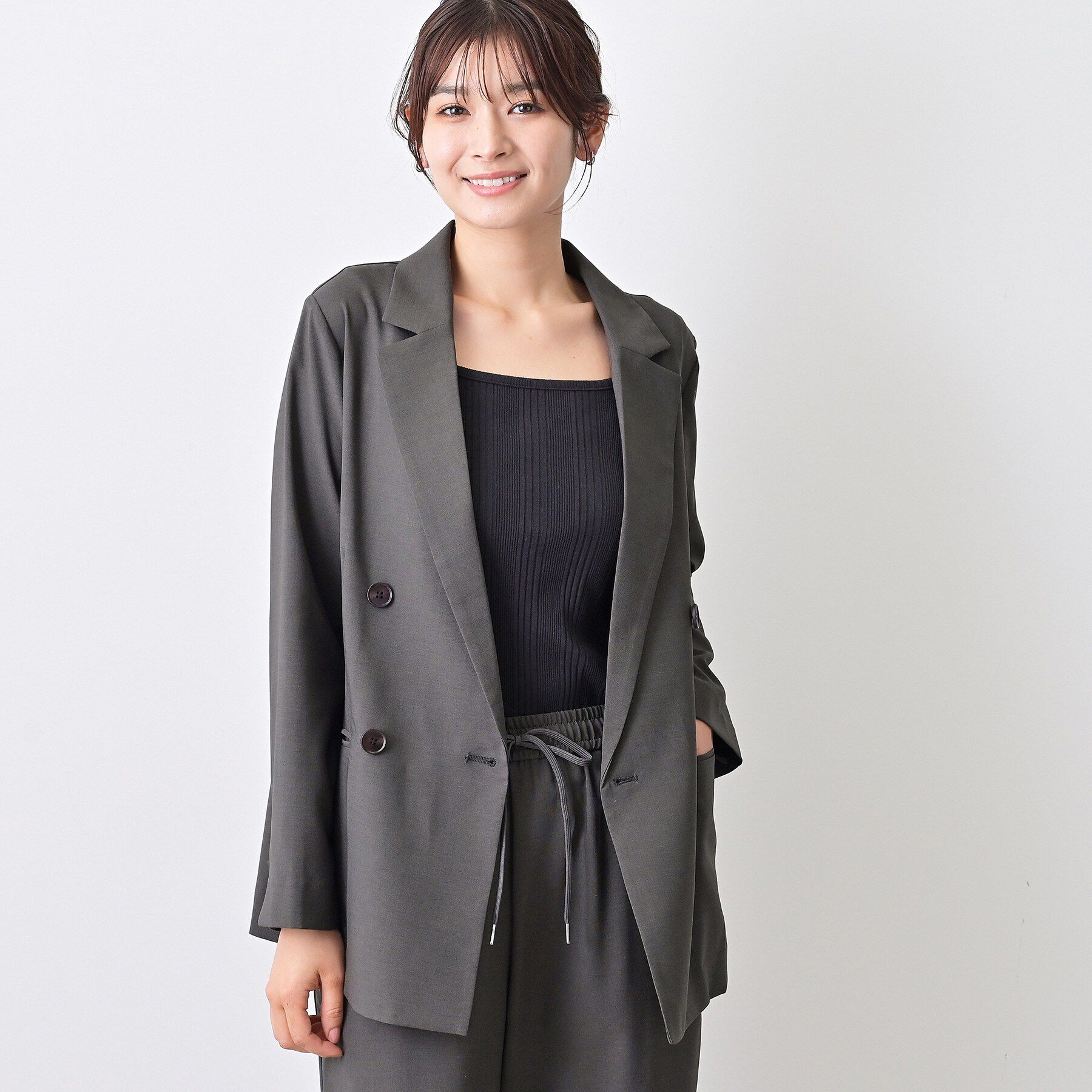 Dessin「【セットアップ可/洗える】ダブルストレッチジャケット」|テーラードジャケット|