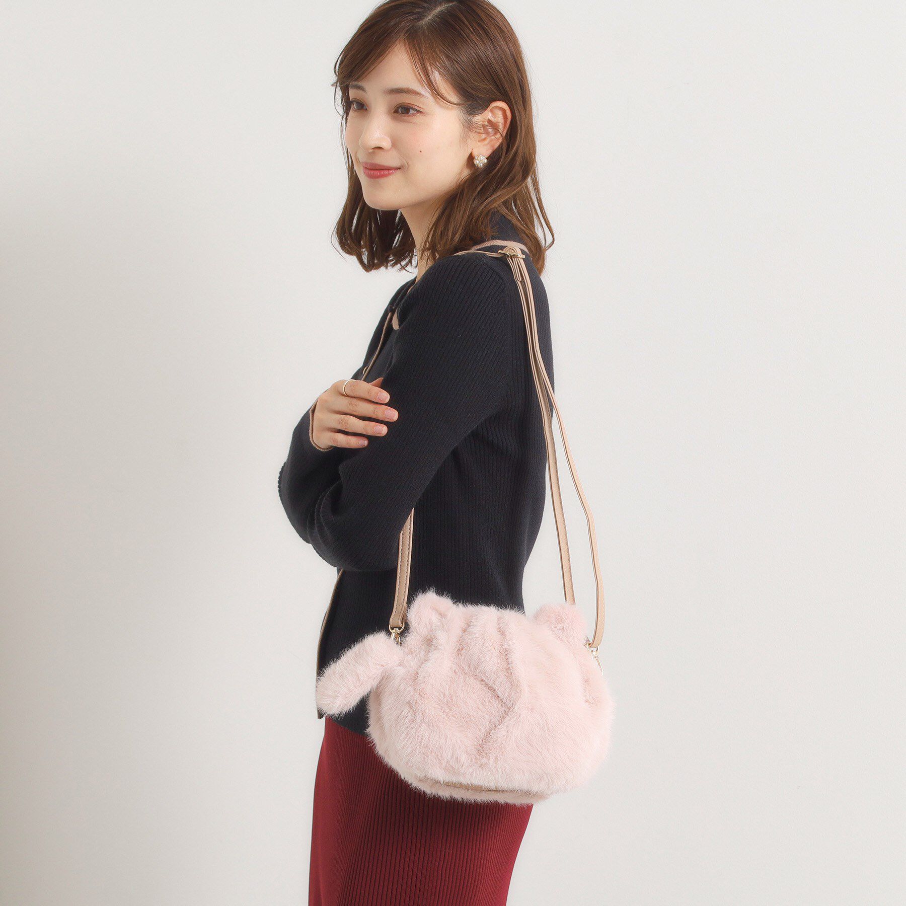 ITS&rsquo;DEMO「猫フェイクファーミニショルダー」|ショルダー・メッセンジャー|