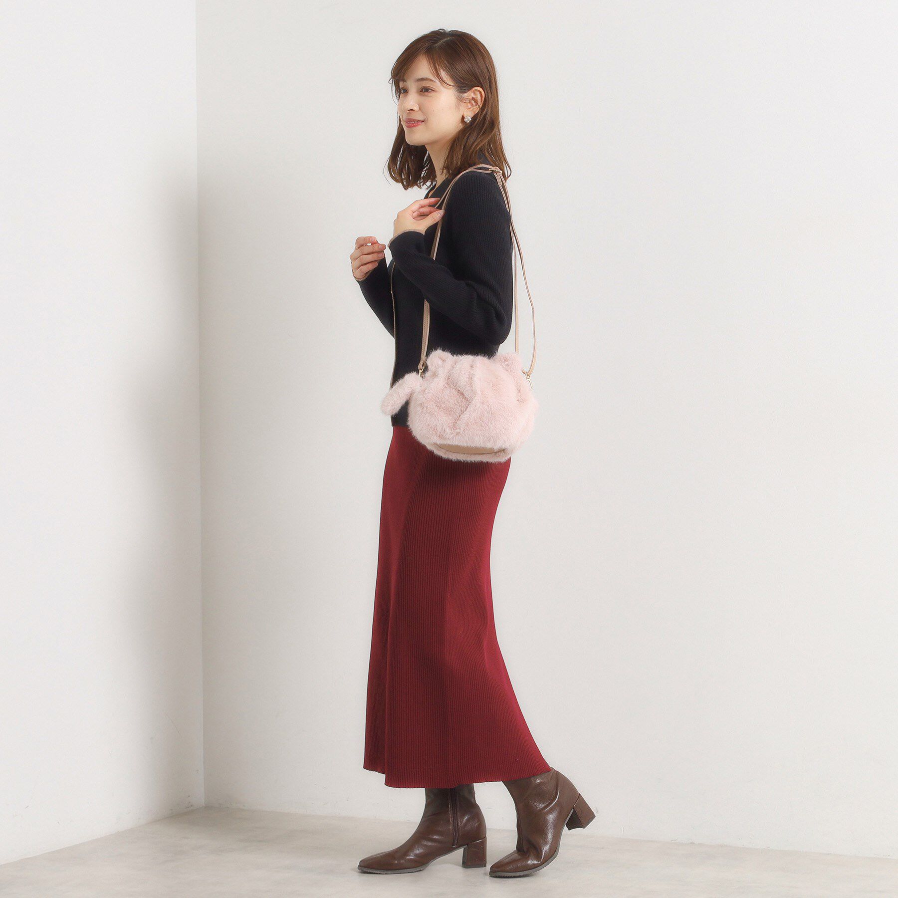 ITS&rsquo;DEMO「猫フェイクファーミニショルダー」|ショルダー・メッセンジャー|