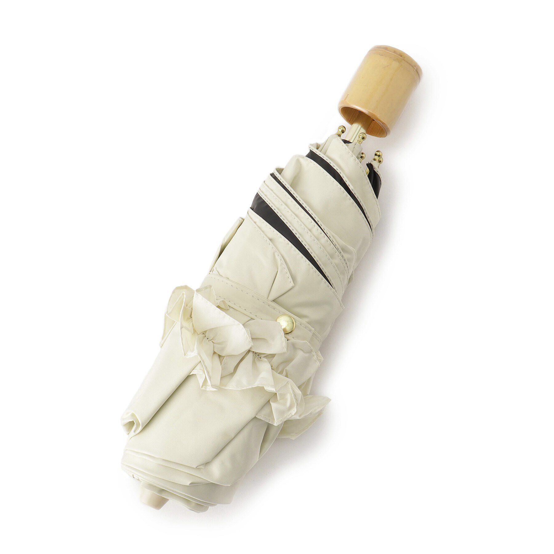 Ober Tashe「pink trick/ピンクトリック　遮光率100％！ギャザーフリル折りたたみ日傘（晴雨兼用）」|傘|