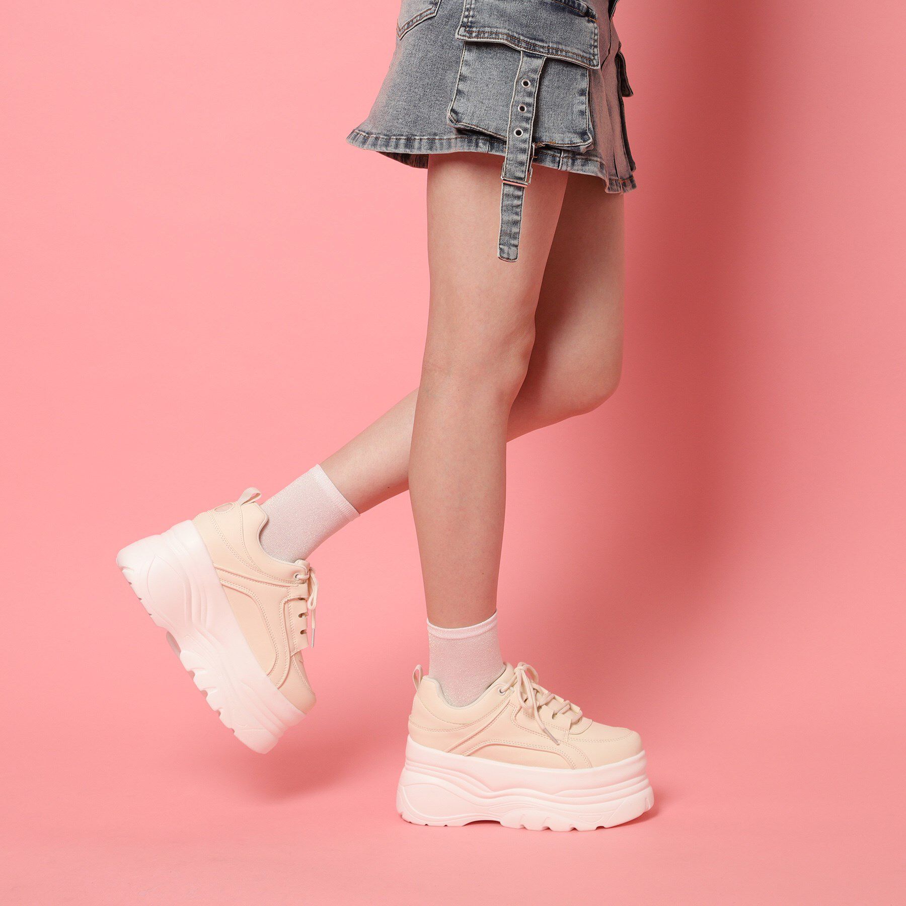 csT&P「【らくちん履き心地】軽量厚底スニーカー」|スニーカー|