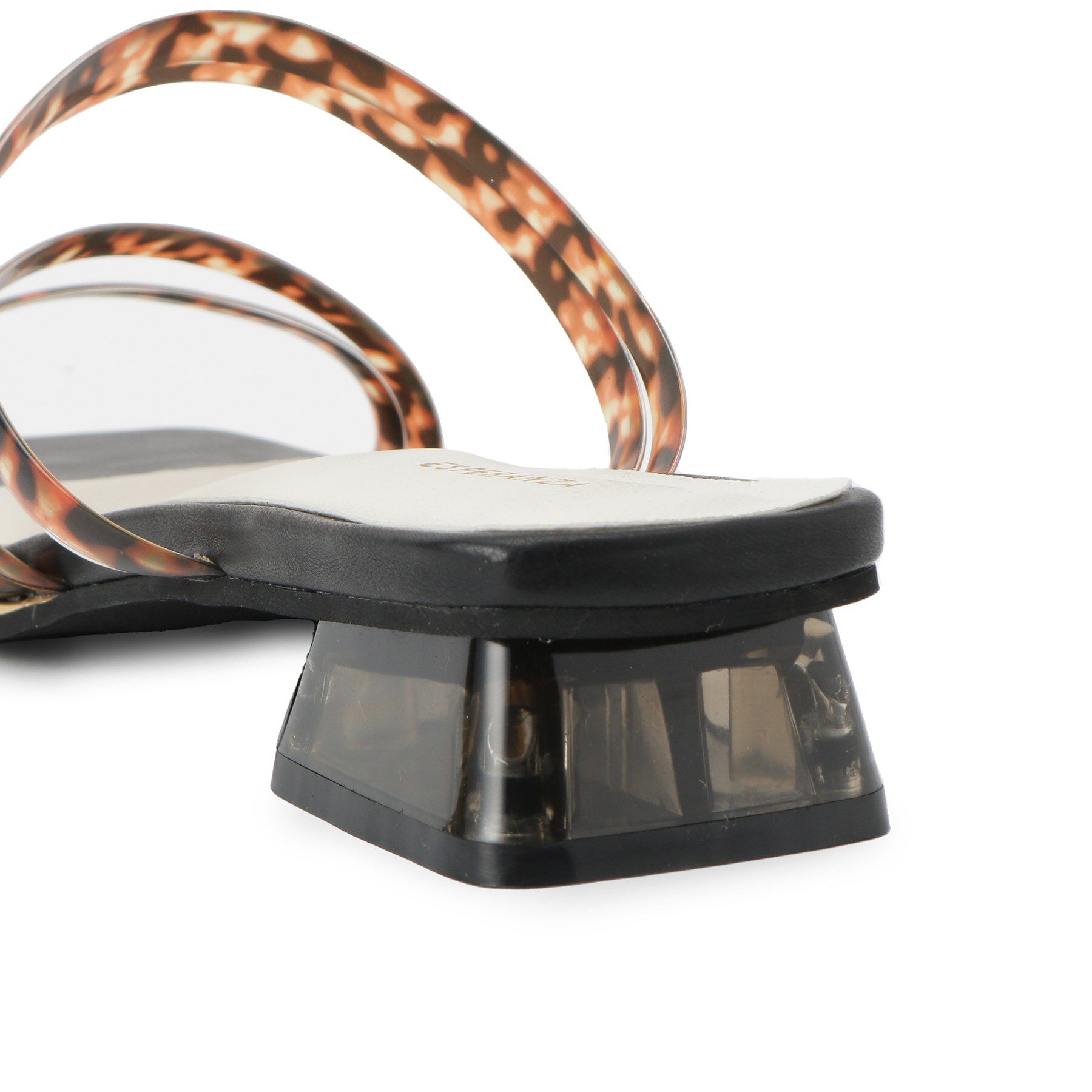 ESPERANZA「スクエアトゥクリアフラットヒールミュール」|サンダル|