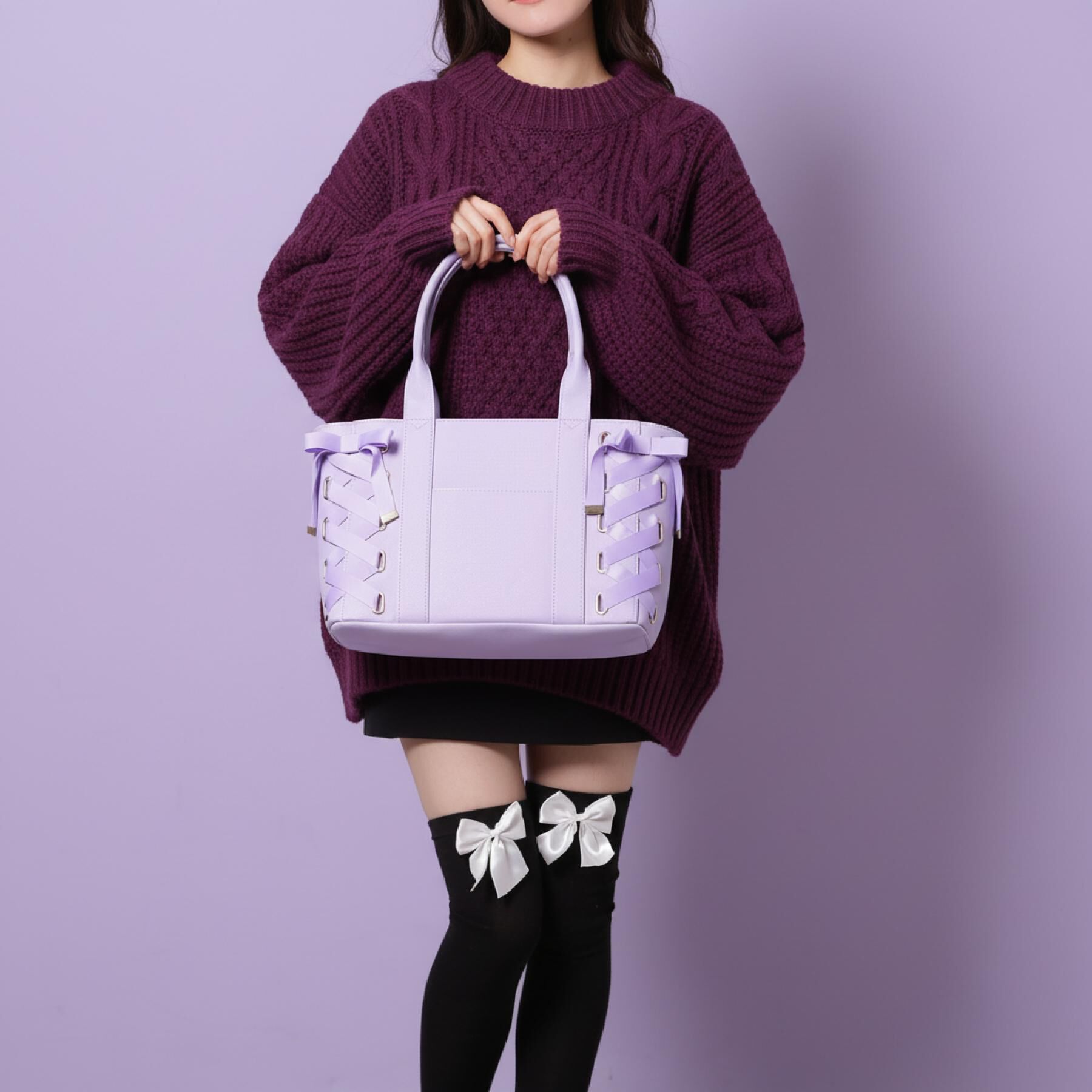 Ober Tashe「【推し活】レースアップクリアポケトート」|トートバッグ|