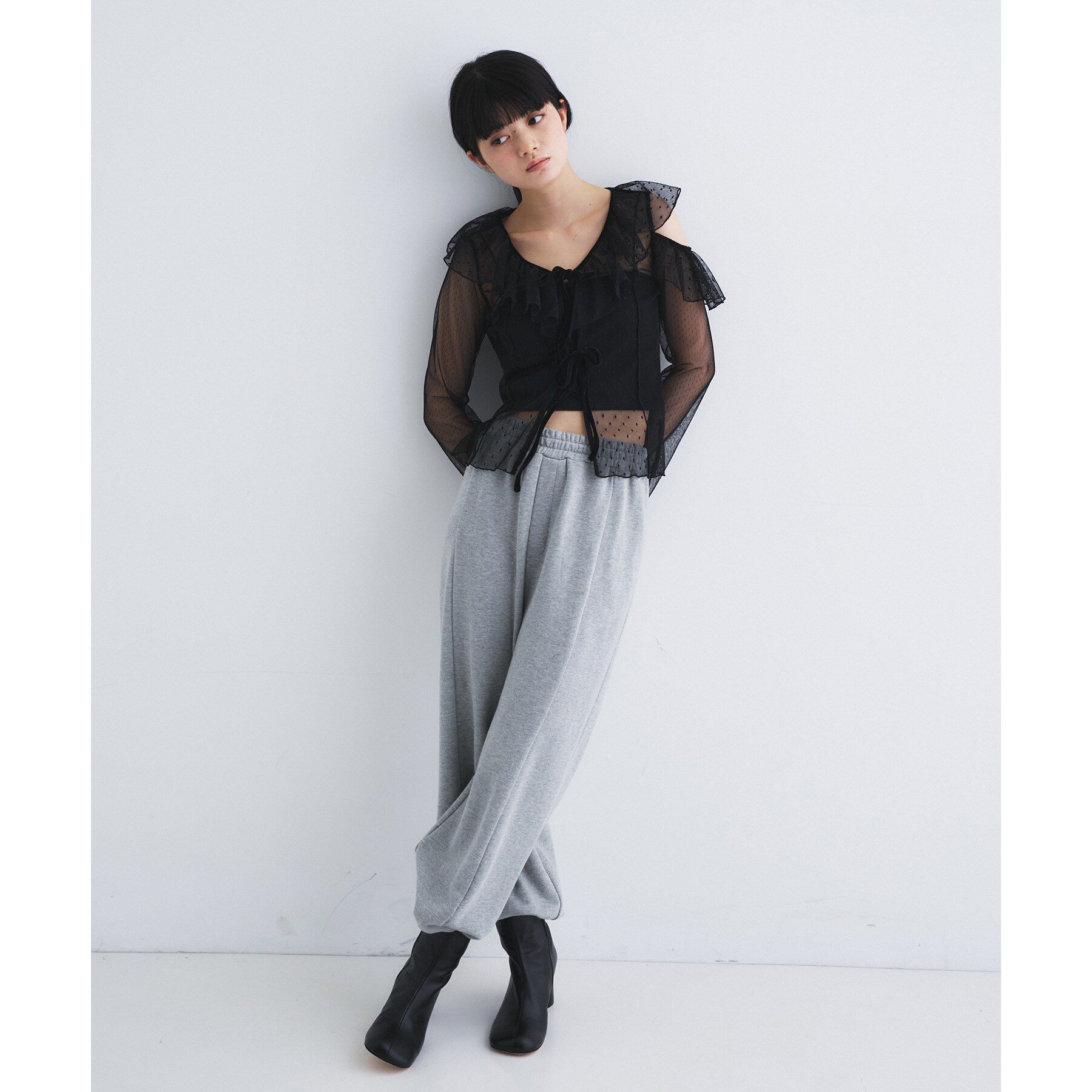 CODE A「tulle asymmetry blouse」|シャツ・ブラウス|