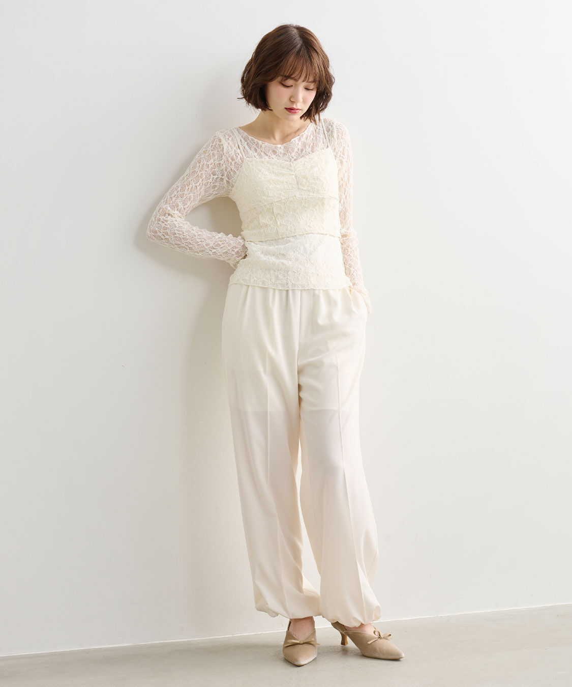 COCO DEAL「レースビスチェレイヤードトップス」|Tシャツ・カットソー|