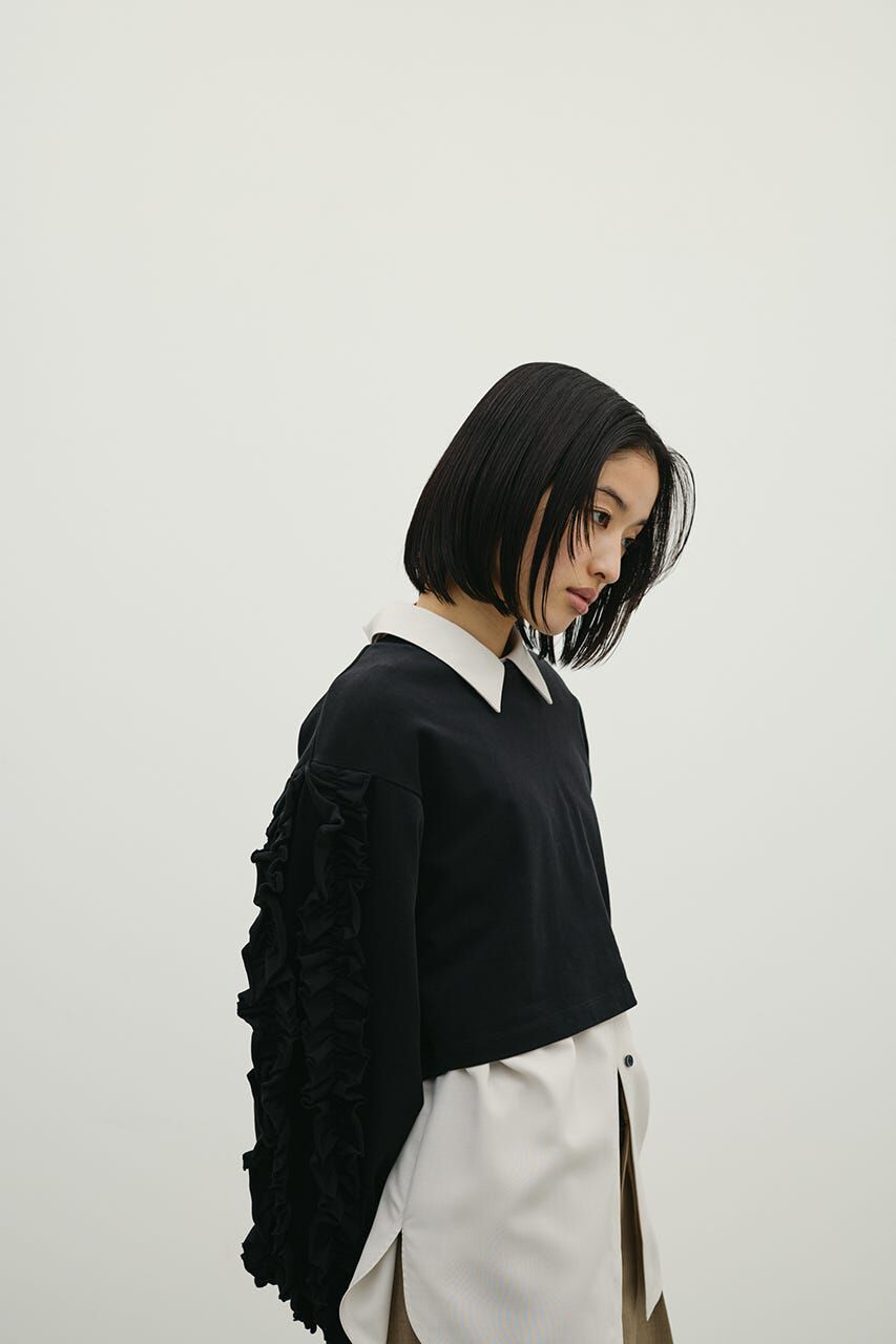 STYLEMIXER「フリルスリーブカットトップ」|Tシャツ・カットソー|