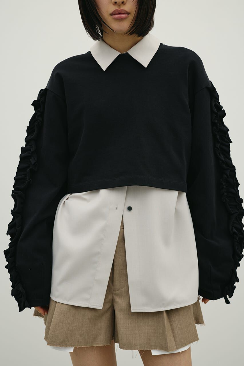 STYLEMIXER「フリルスリーブカットトップ」|Tシャツ・カットソー|