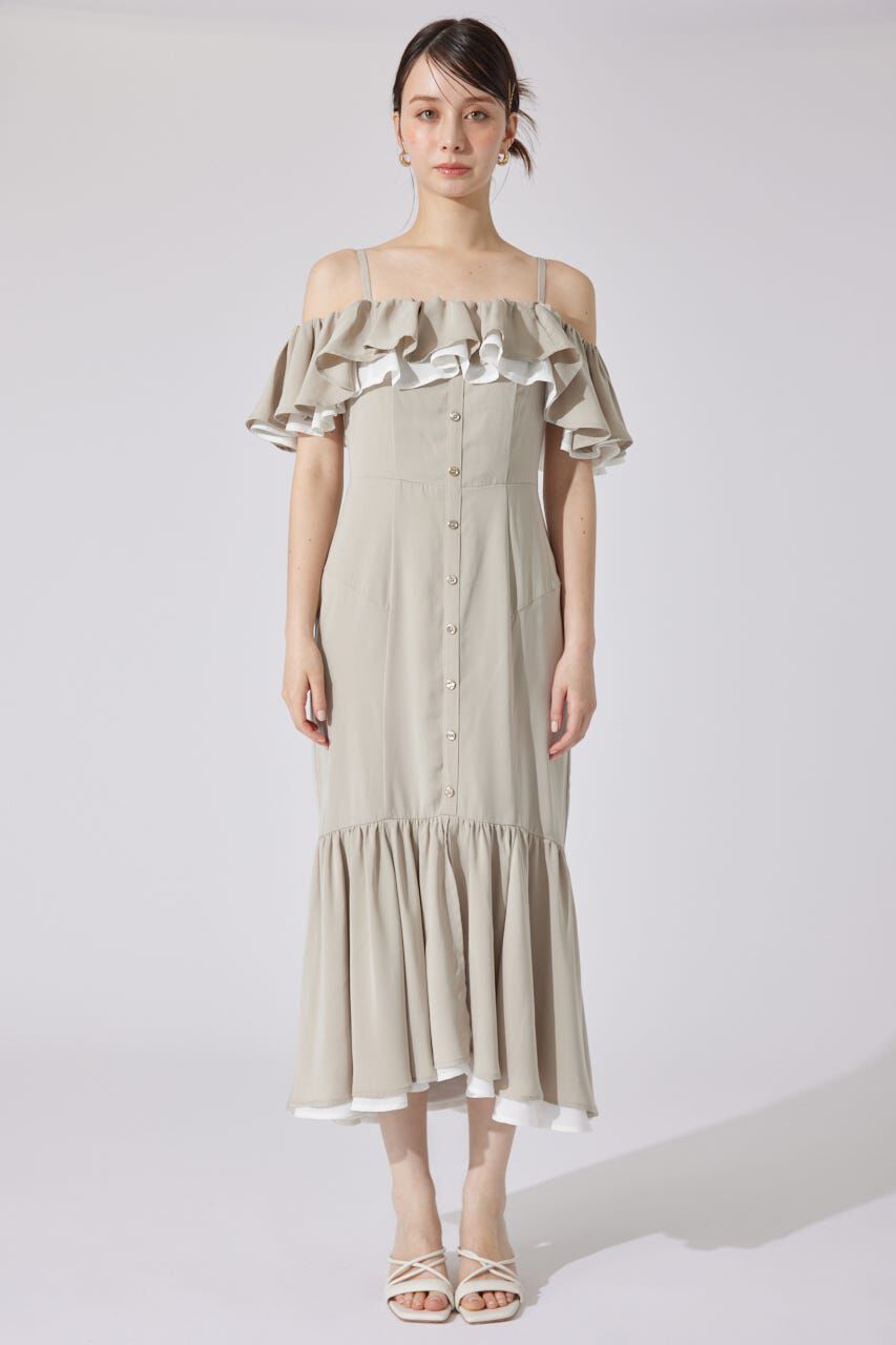 rienda「バイカラーオフショルマーメイドワンピース」|ワンピース|