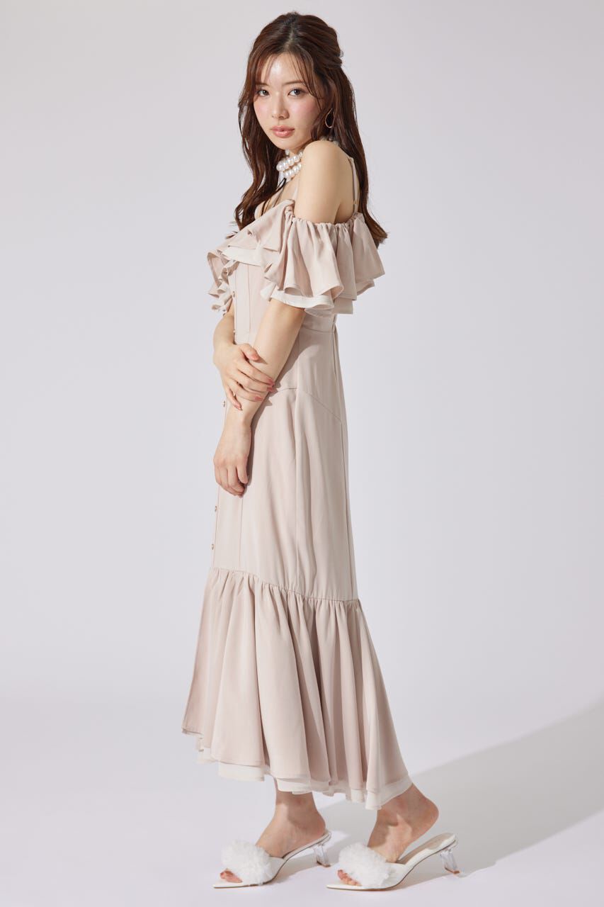 rienda「バイカラーオフショルマーメイドワンピース」|ワンピース|