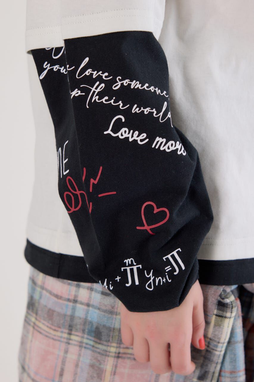 RODEO CROWNS「ハートフェイクレイヤードトップス」|Tシャツ・カットソー|