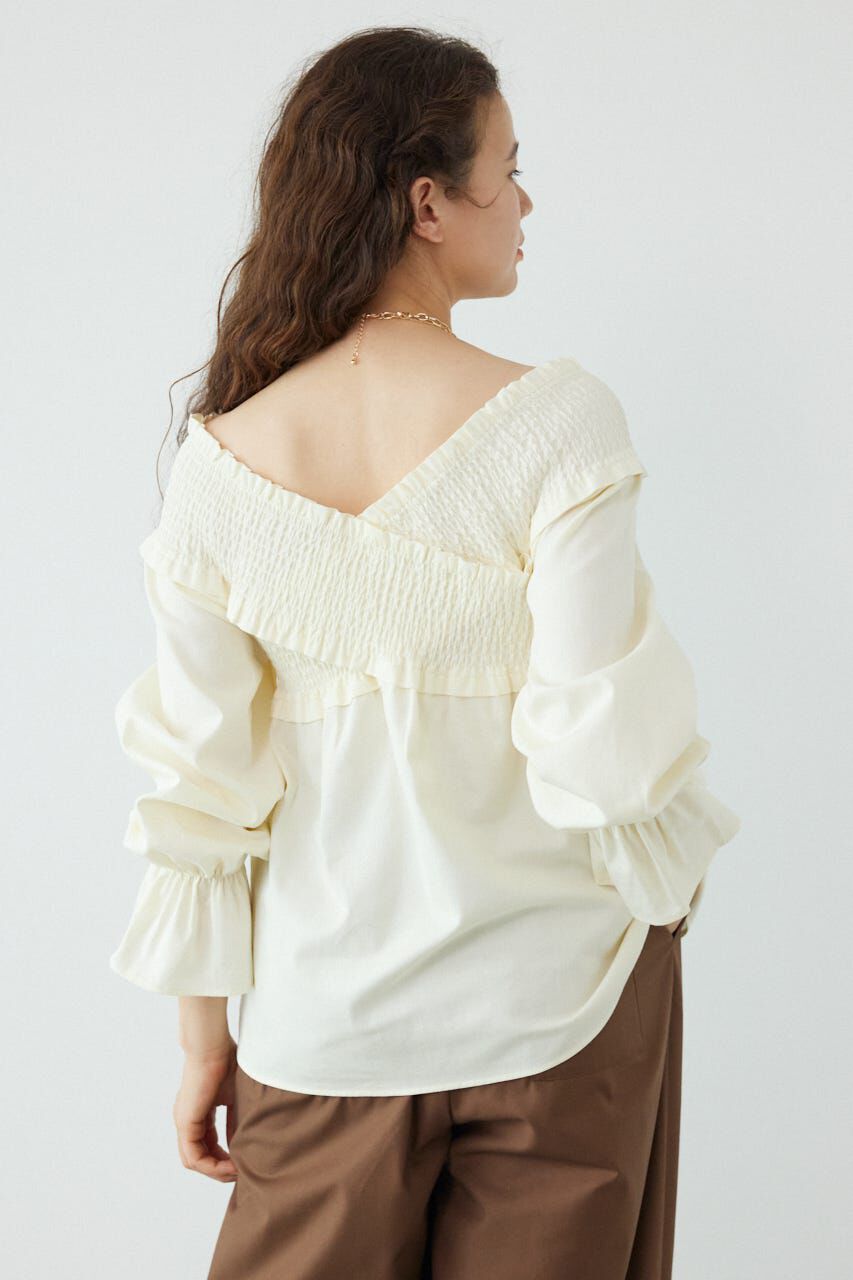 RODEO CROWNS「シャーリング2WAYトップス」|シャツ・ブラウス|