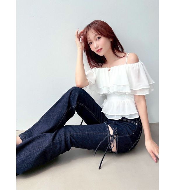 RESEXXY「オフショルシャーリングチュニック」|シャツ・ブラウス|