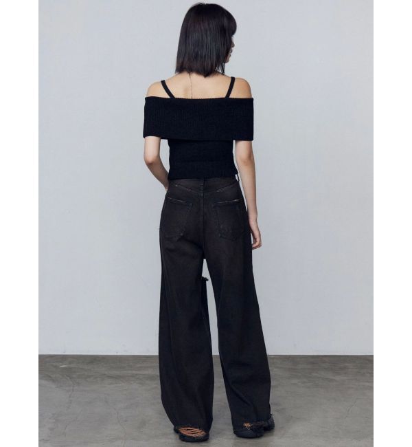 EMODA「ダブルハイクラッシュジーンズ」|デニム|