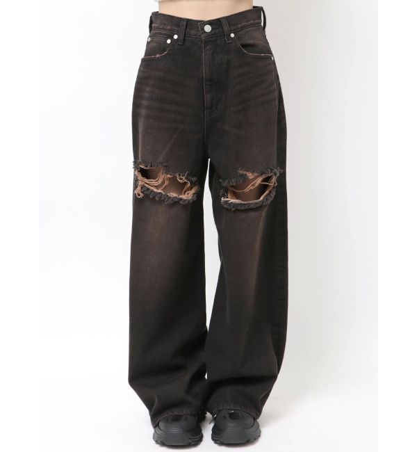 EMODA「ダブルハイクラッシュジーンズ」|デニム|