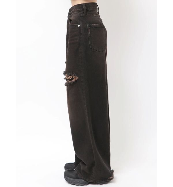 EMODA「ダブルハイクラッシュジーンズ」|デニム|